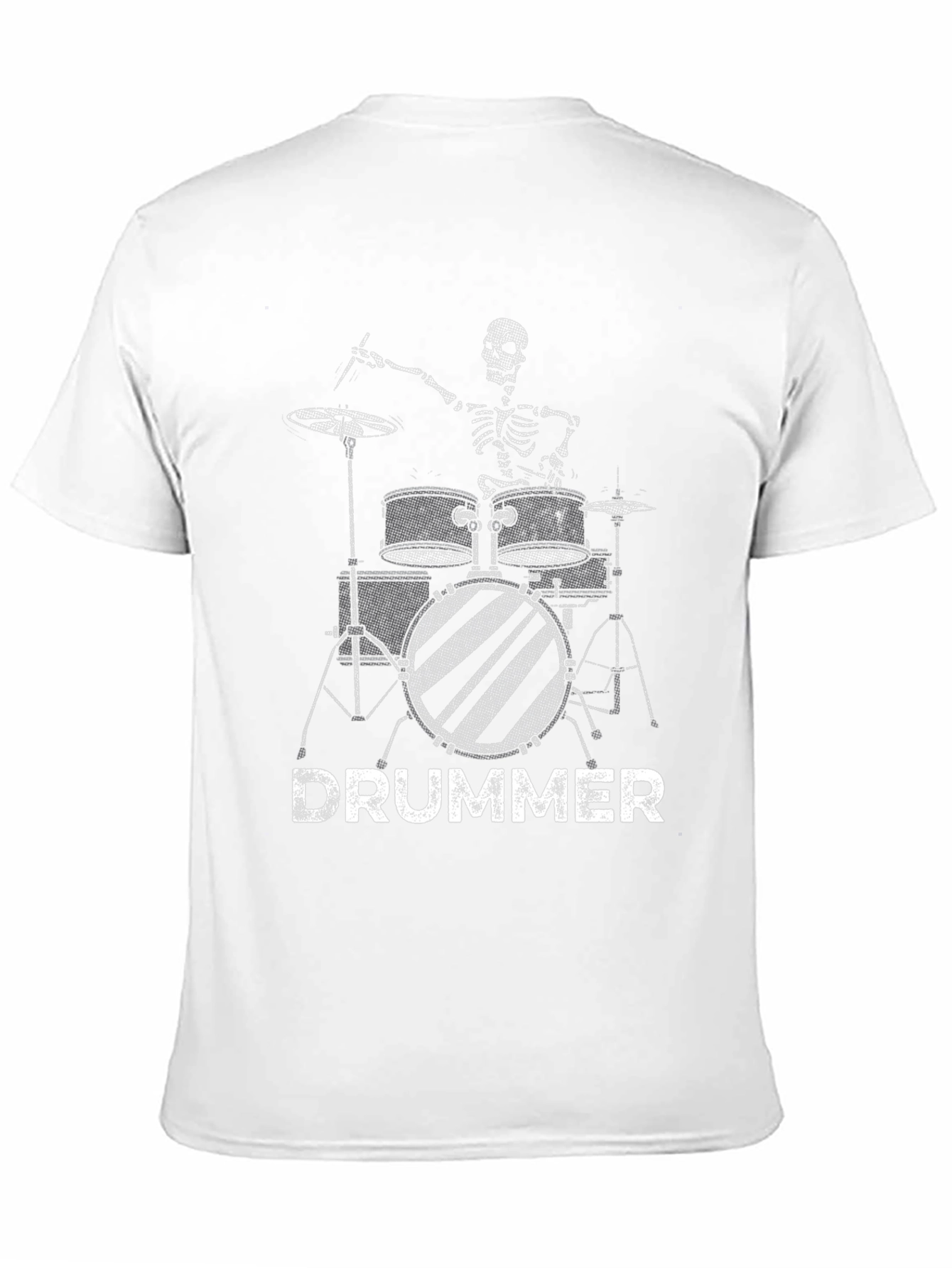 Skeleton Drummer Graphic Black T-Shirt