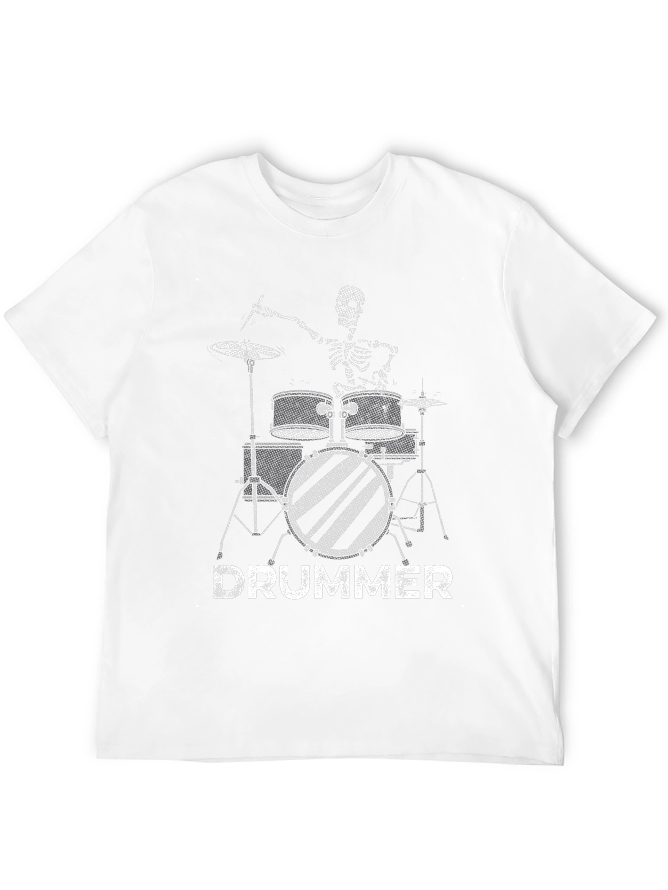 Skeleton Drummer Graphic Black T-Shirt