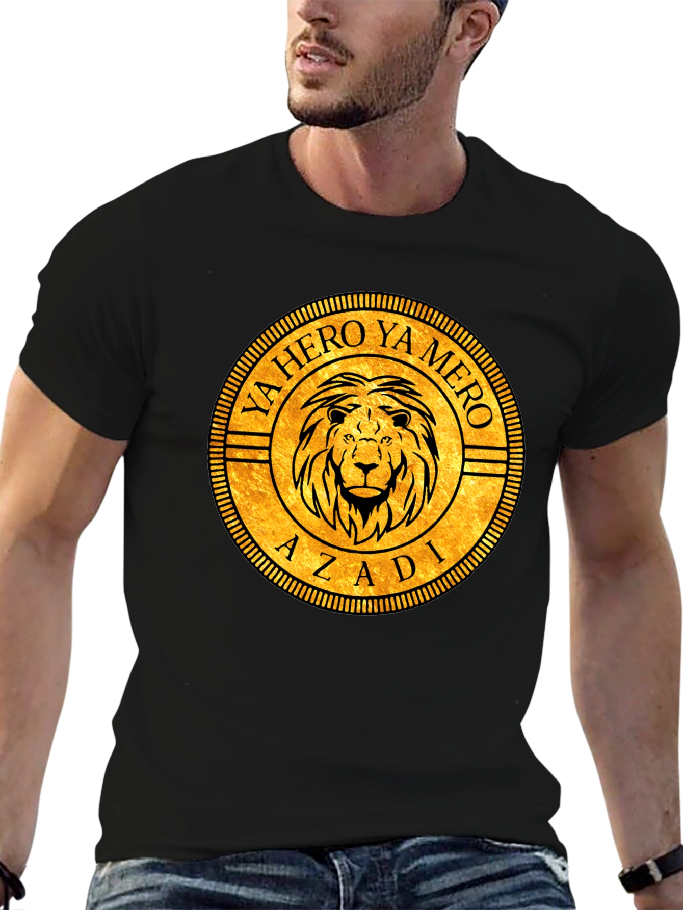 Lion Crest Graphic Black T-Shirt