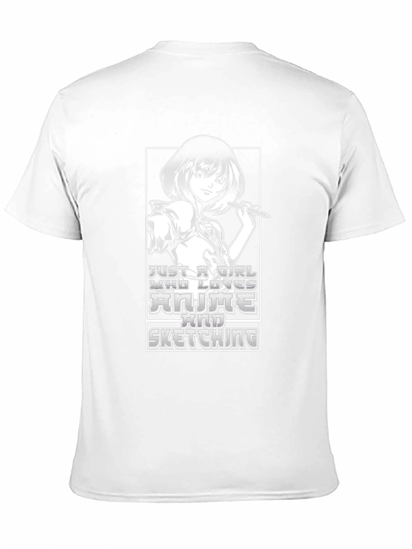Anime Girl Sketching T-Shirt - Unisex