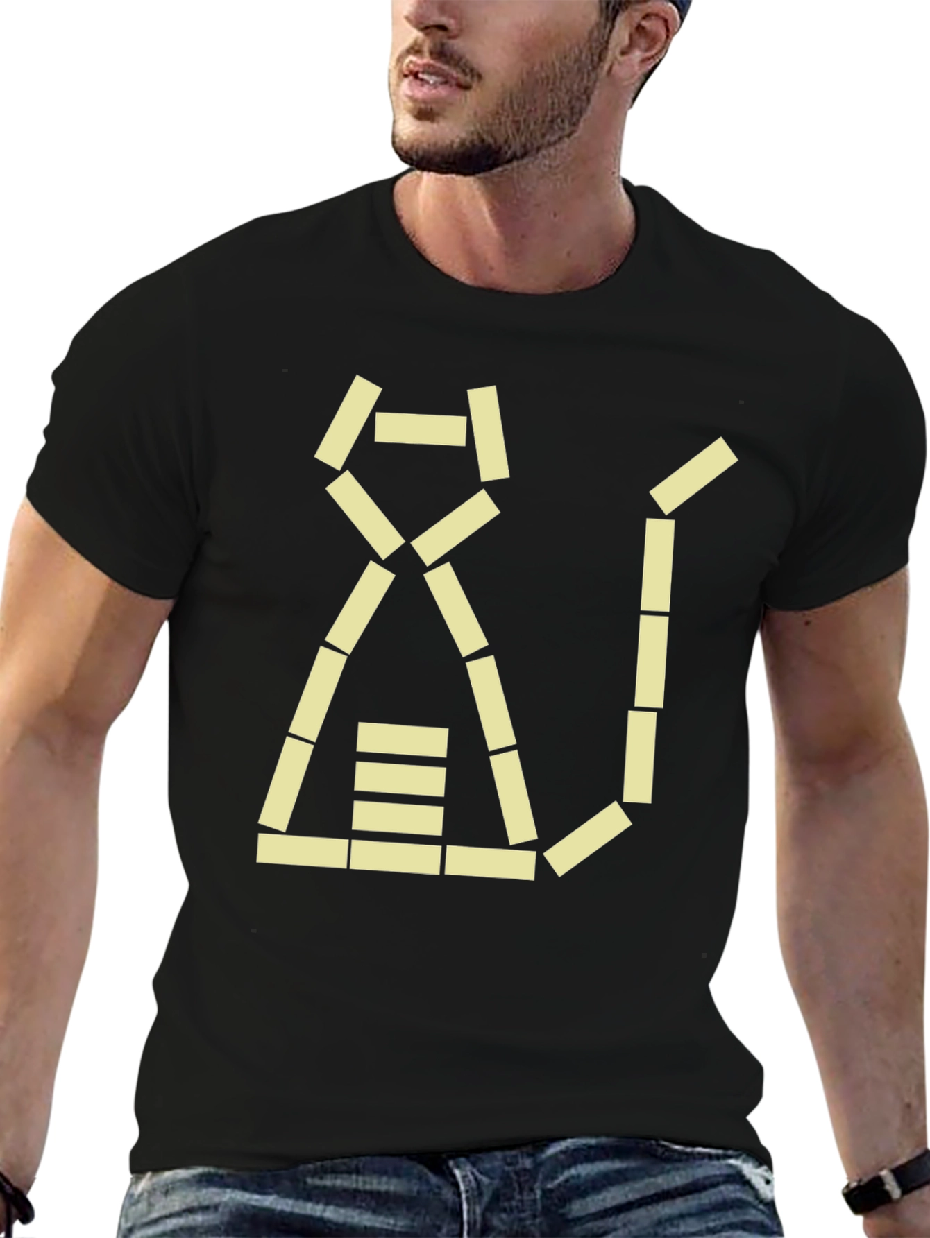 Geometric Cat T-Shirt - Modern Design