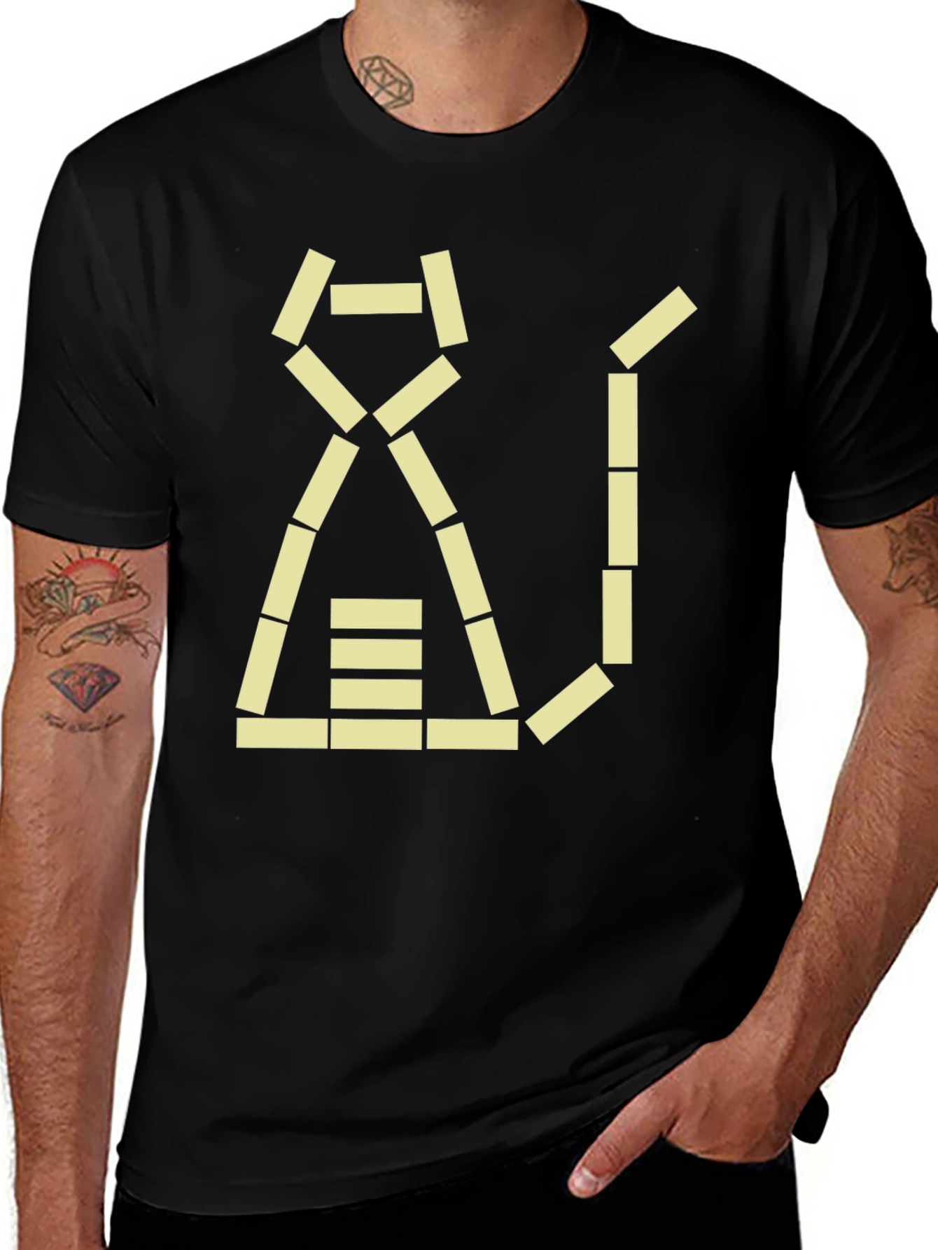 Geometric Cat T-Shirt - Modern Design