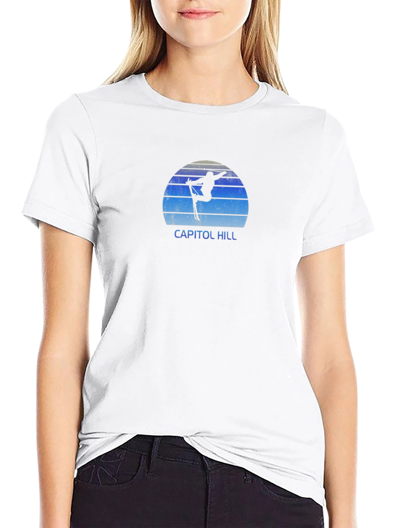Capitol Hill Ski T-Shirt - Retro Skiing Tee