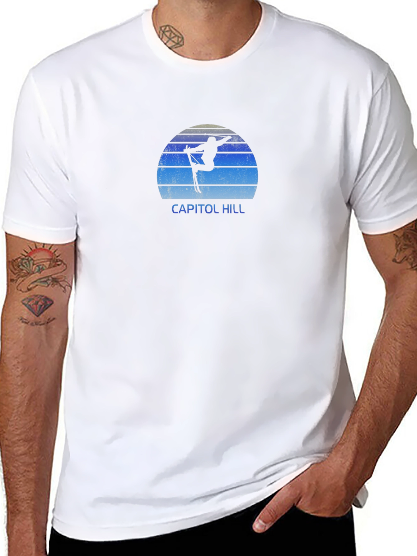 Capitol Hill Ski T-Shirt - Retro Skiing Tee