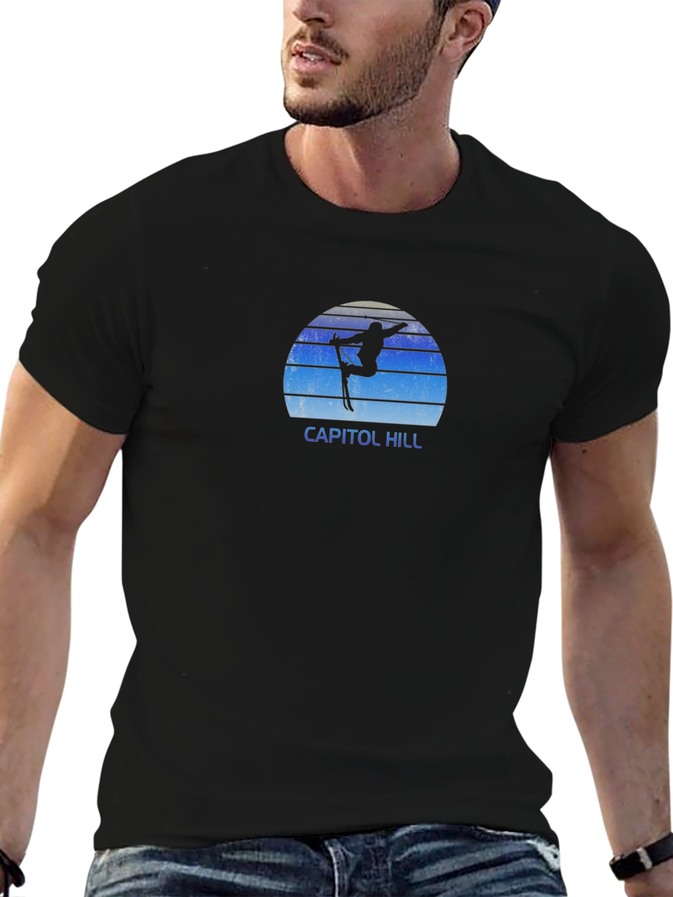 Capitol Hill Ski T-Shirt - Retro Skiing Tee