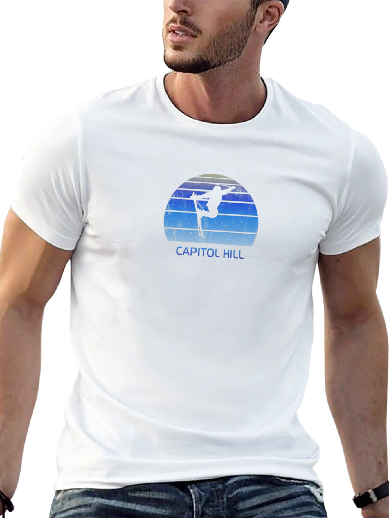Capitol Hill Ski T-Shirt - Retro Skiing Tee