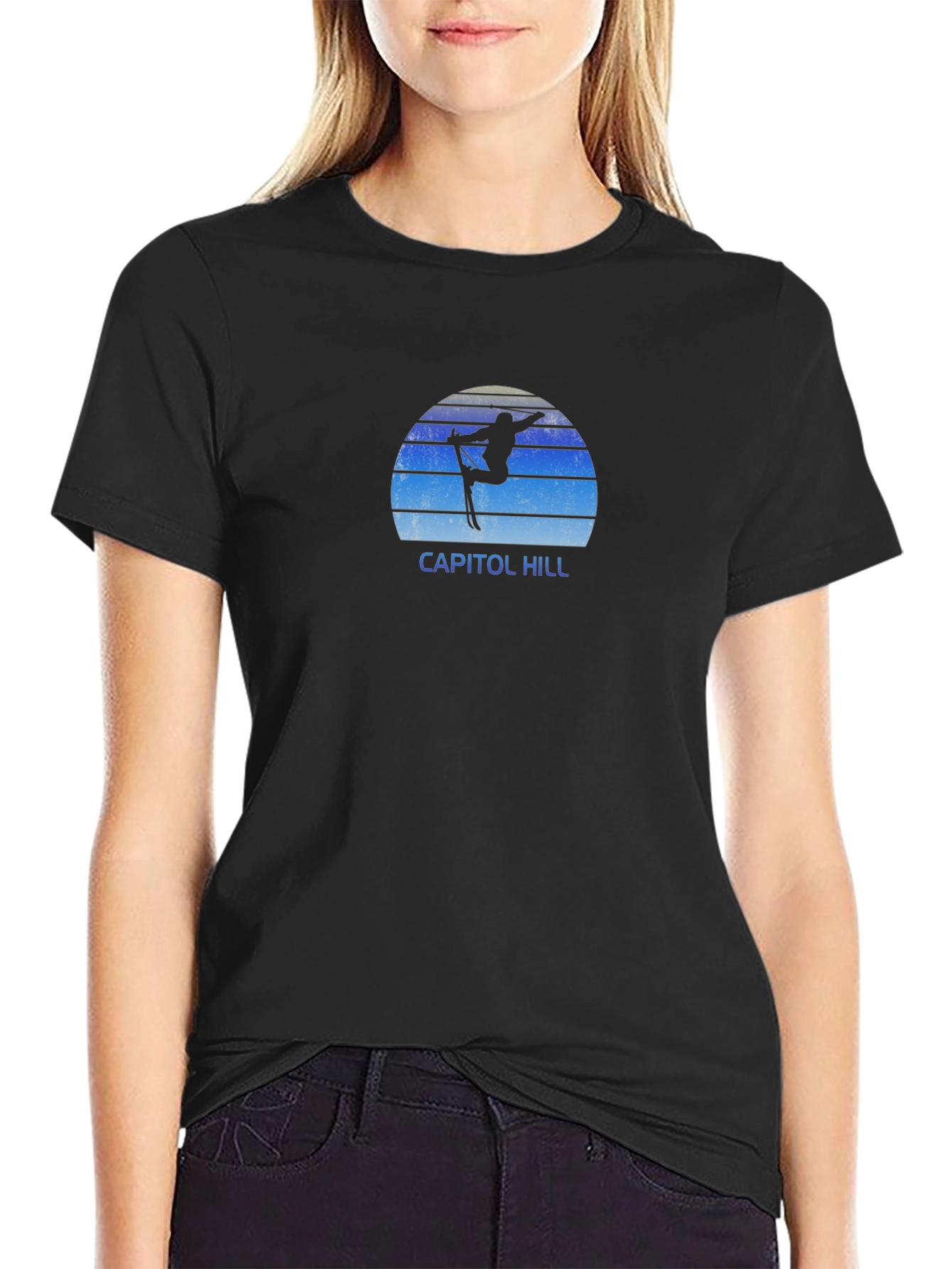 Capitol Hill Ski T-Shirt - Retro Skiing Tee