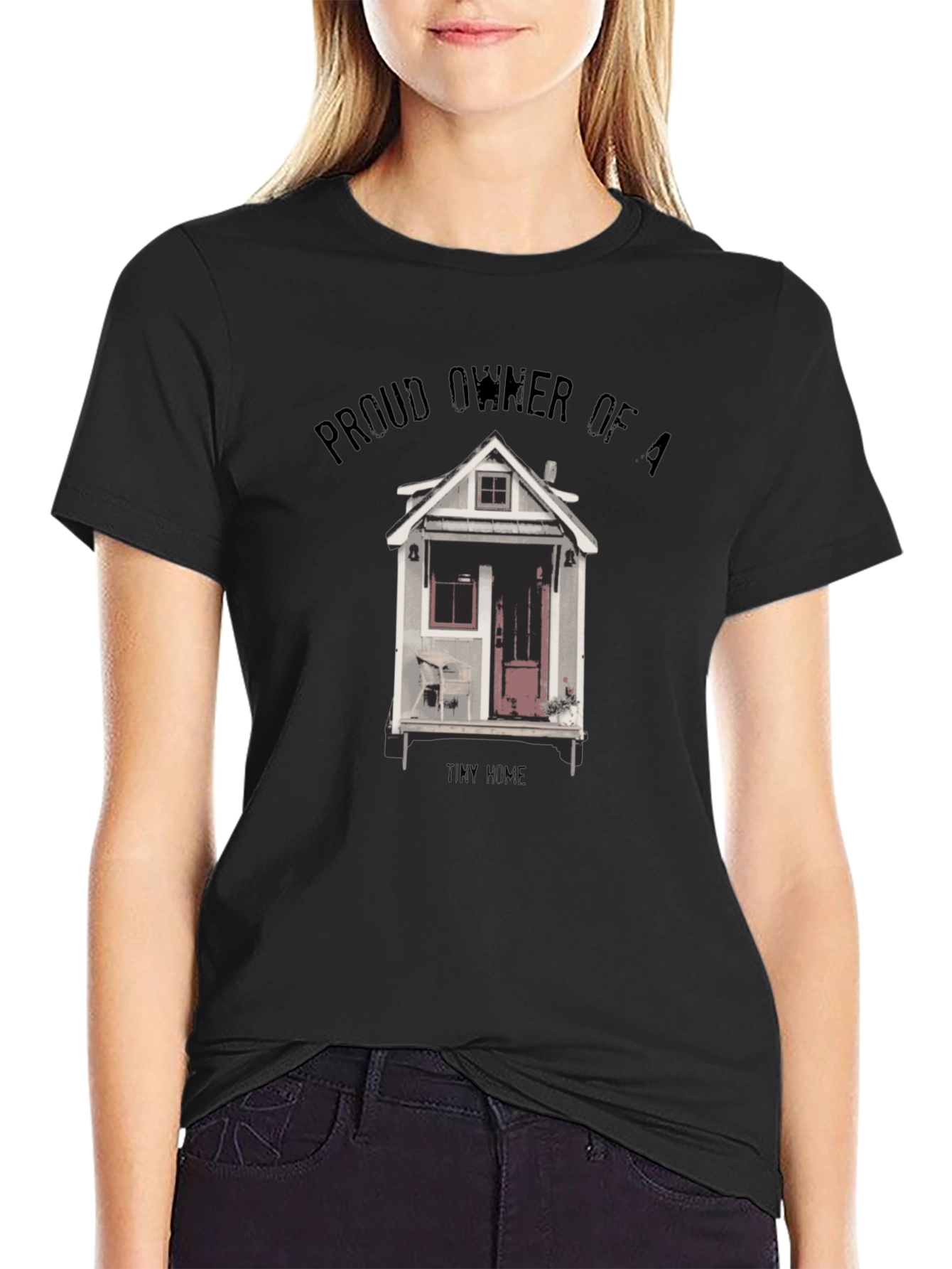 Proud Tiny Home Owner Graphic Tee - Black