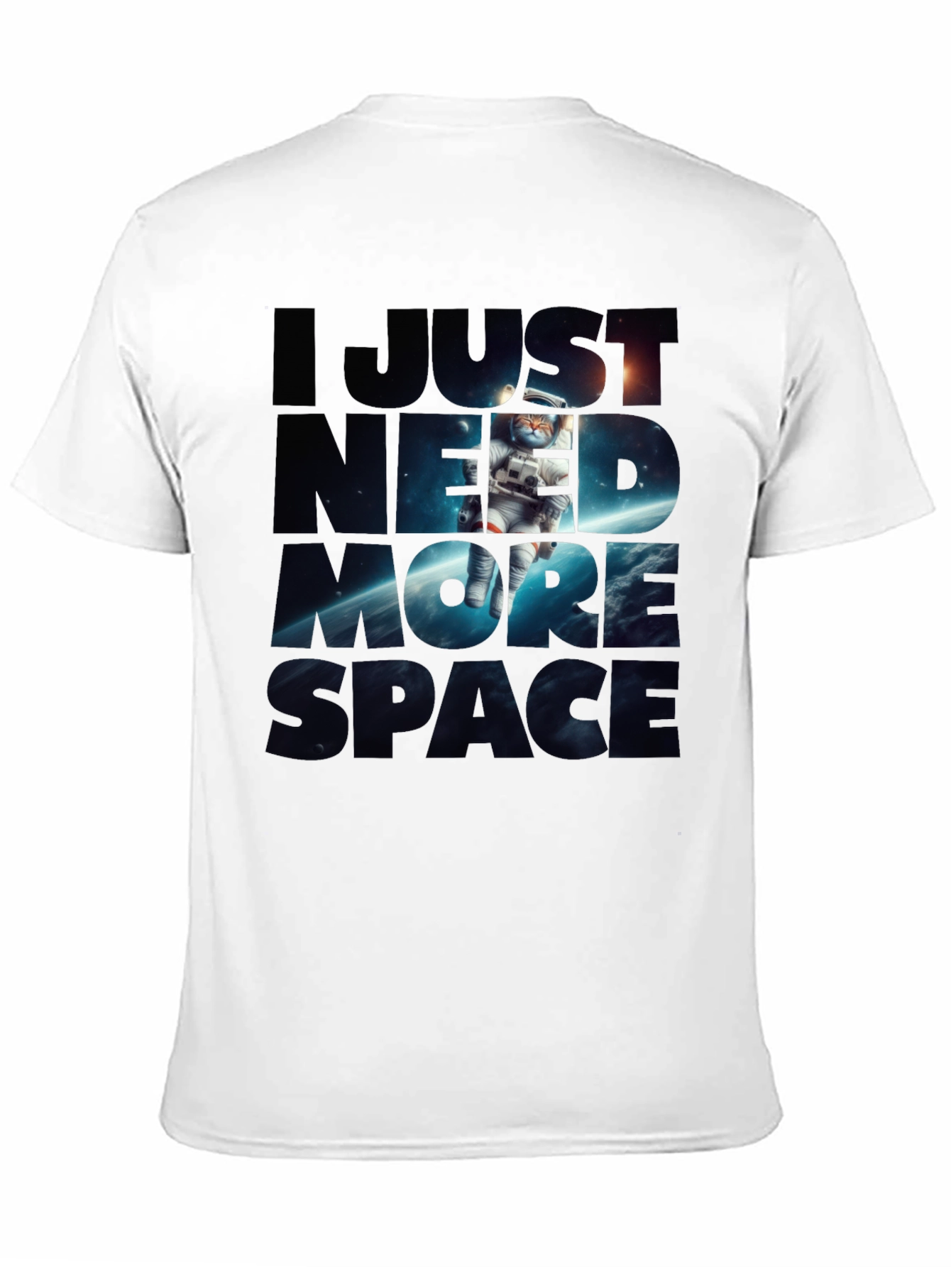 I Need More Space Cat Astronaut Graphic Tee
