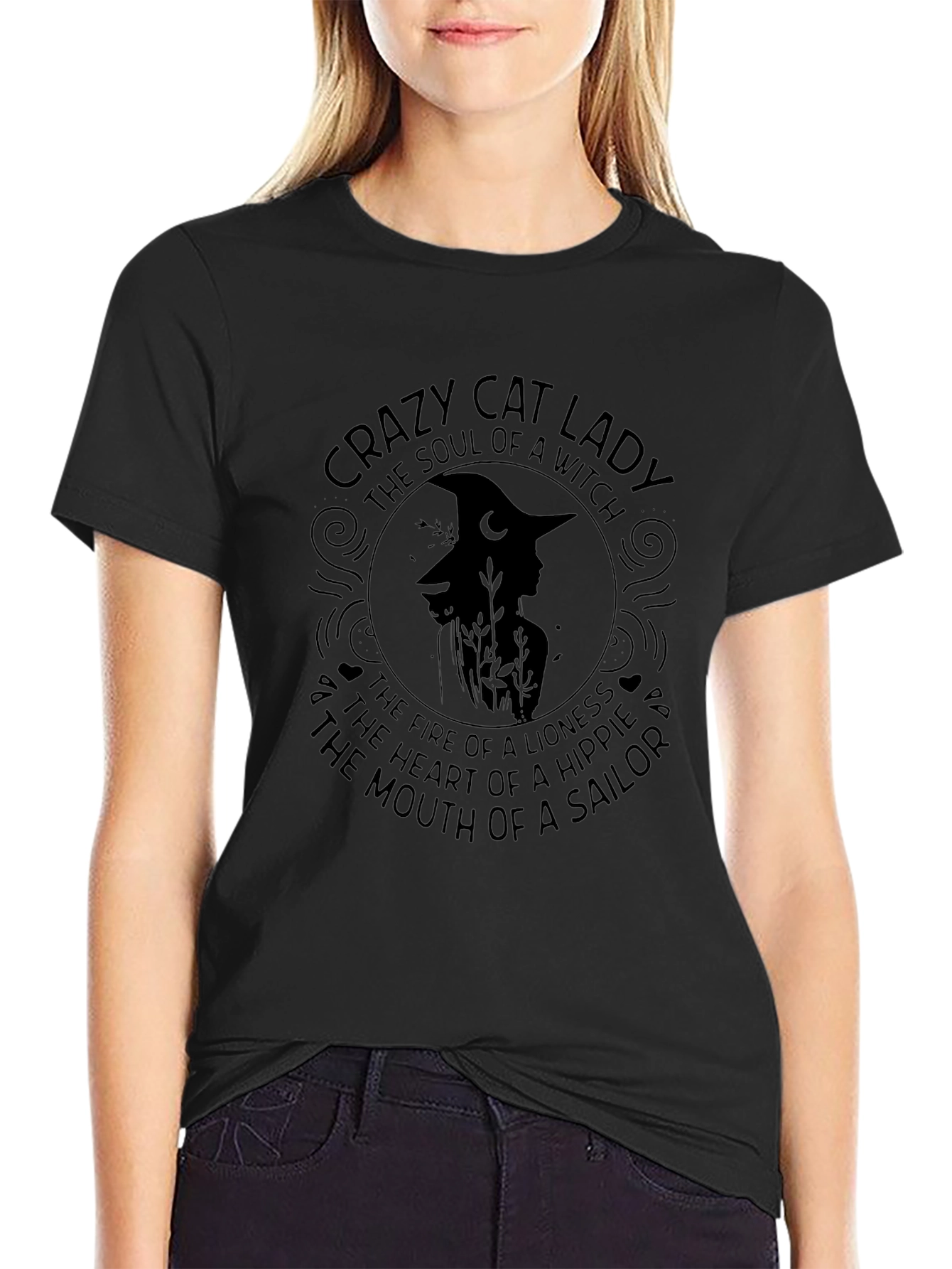 Crazy Cat Lady Witch T-Shirt