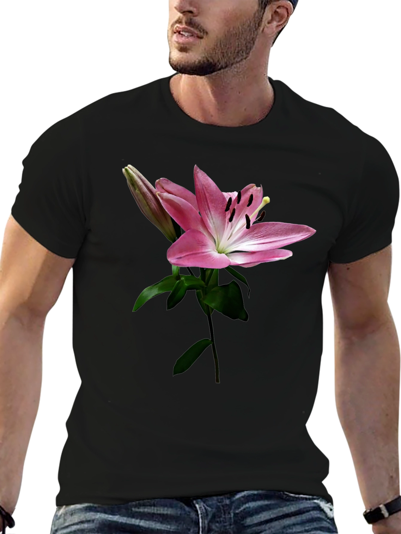 Floral Lily Print T-Shirt