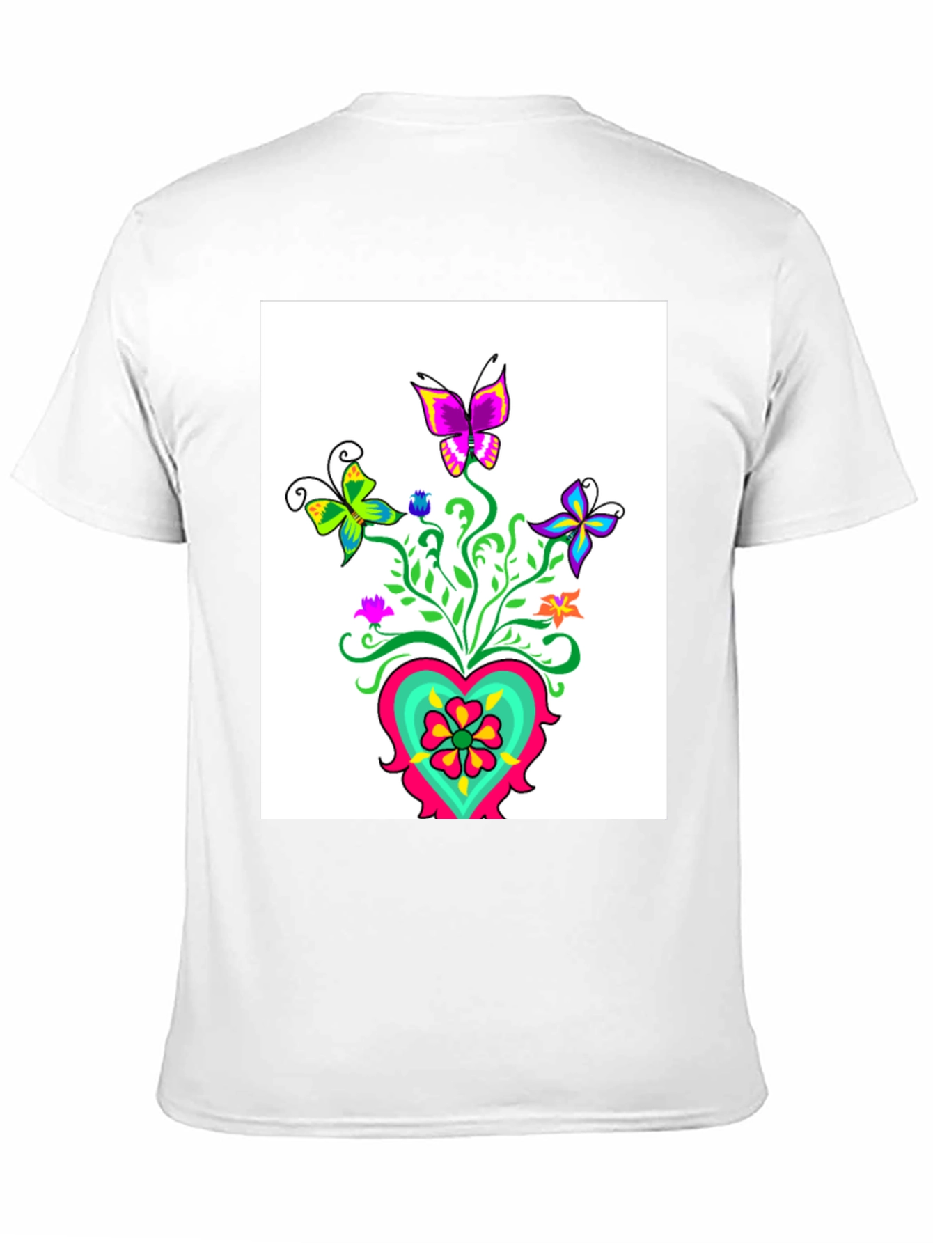 Butterfly Heart Graphic Tee - Stylish Casual Wear