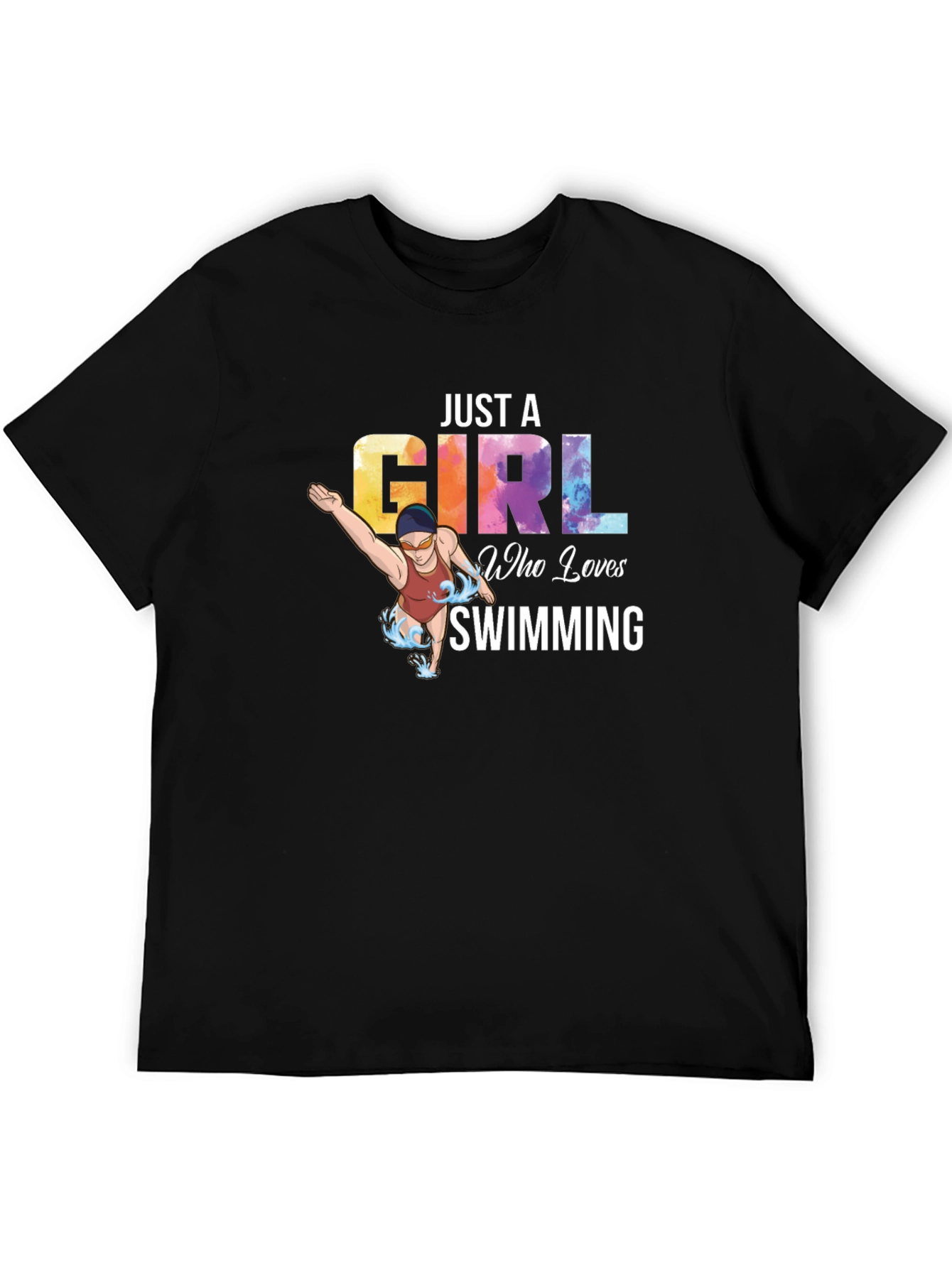 Girl Who Loves Swimming Graphic T-Shirt