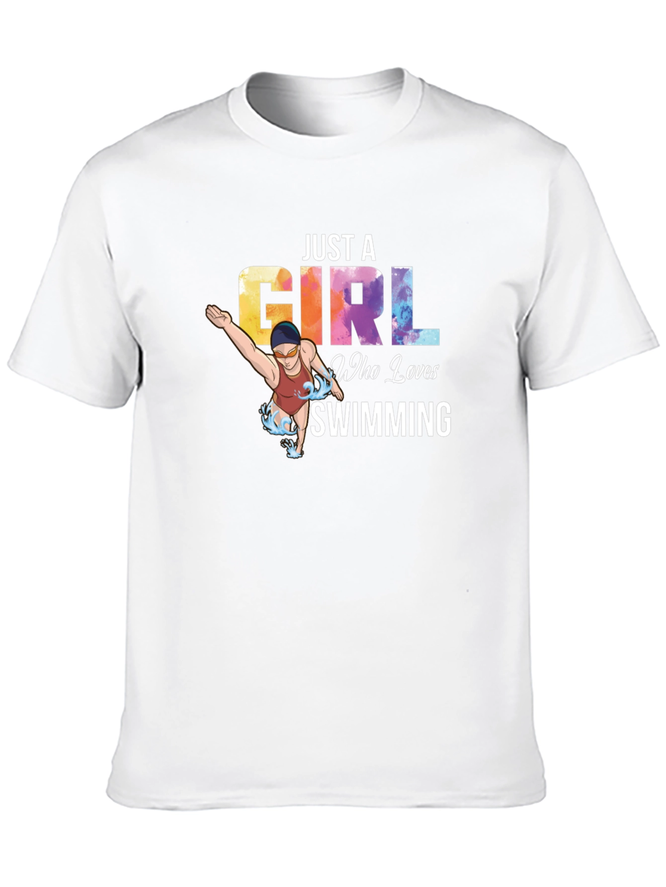 Girl Who Loves Swimming Graphic T-Shirt