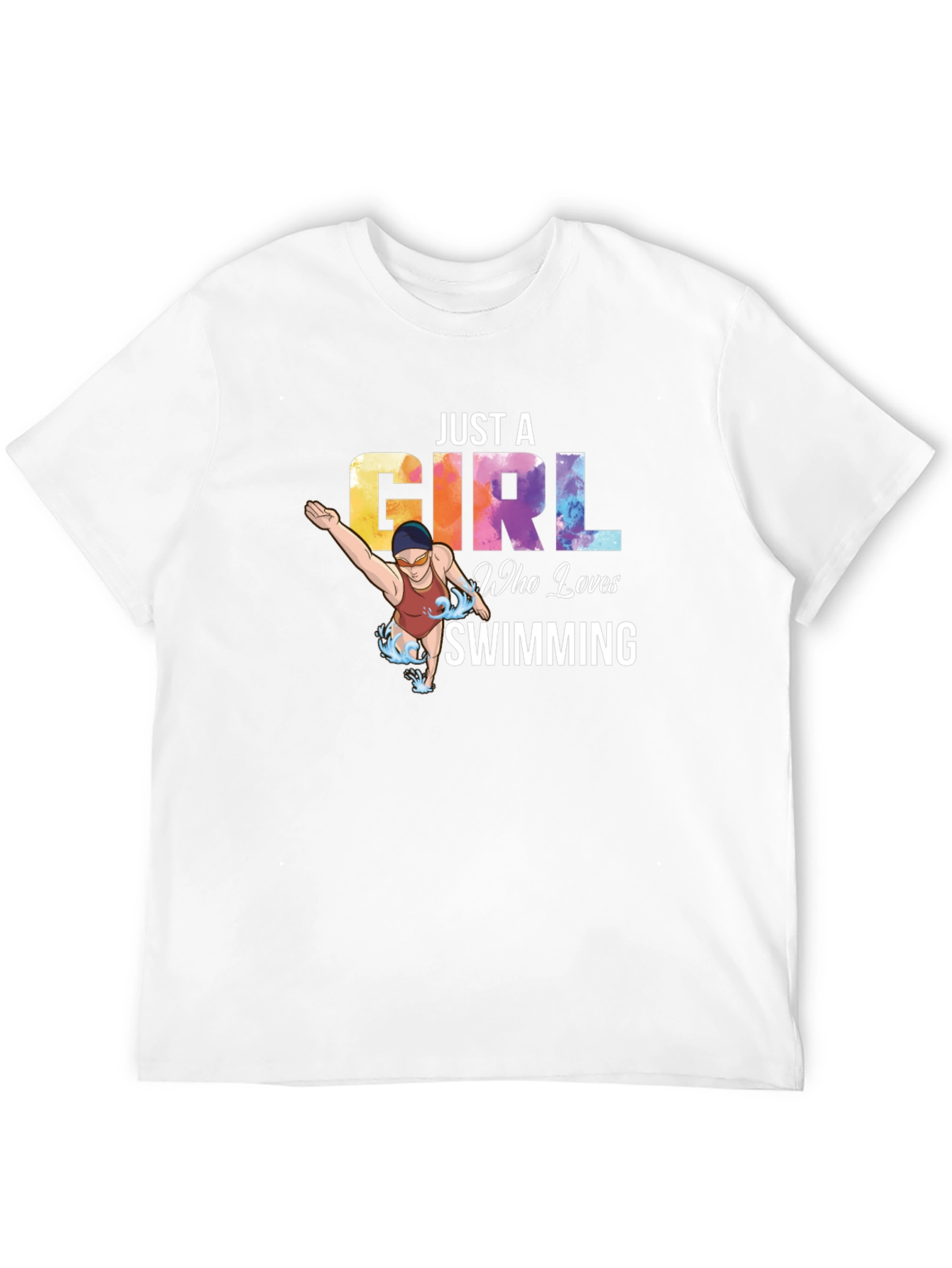 Girl Who Loves Swimming Graphic T-Shirt