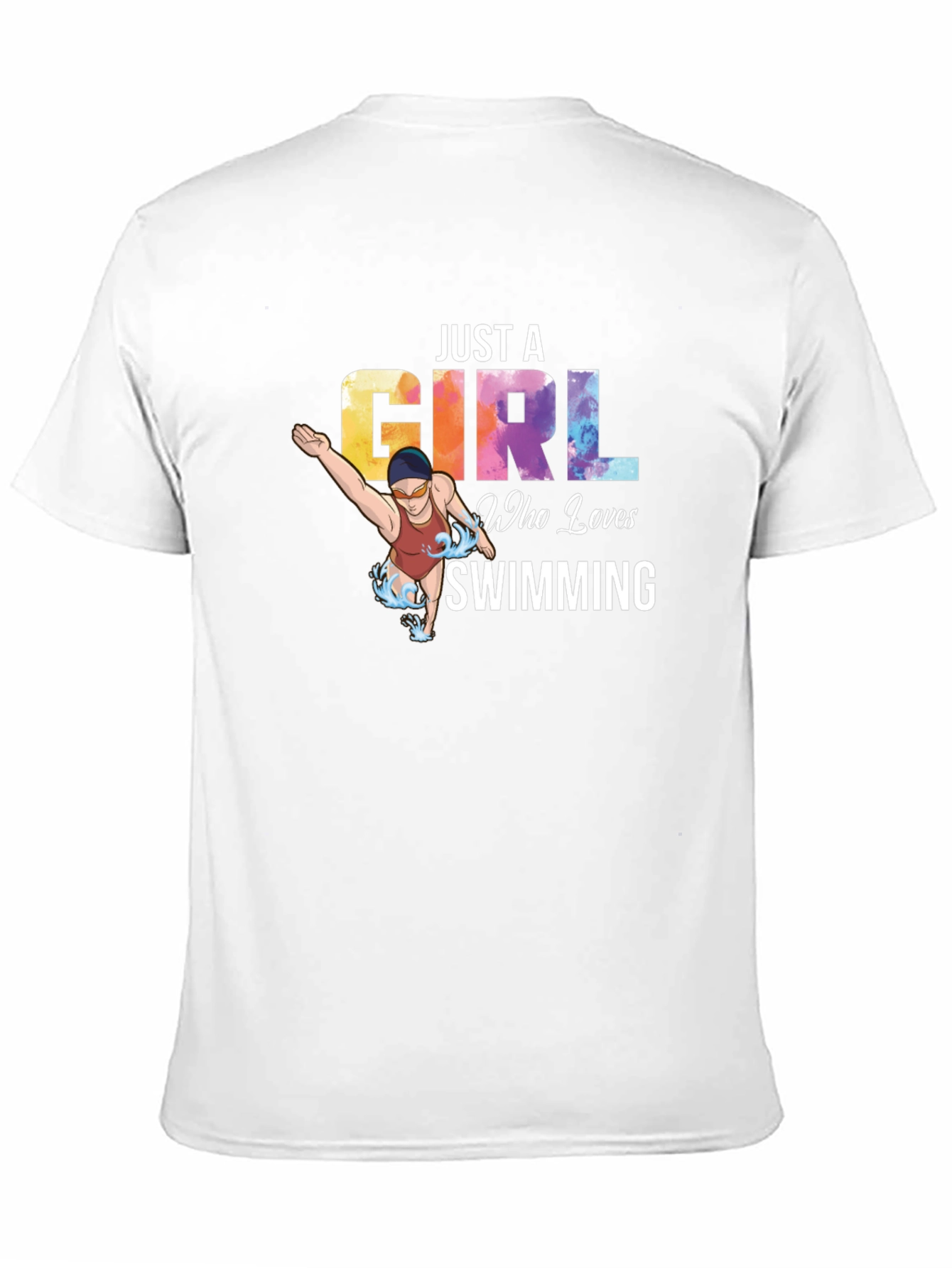 Girl Who Loves Swimming Graphic T-Shirt