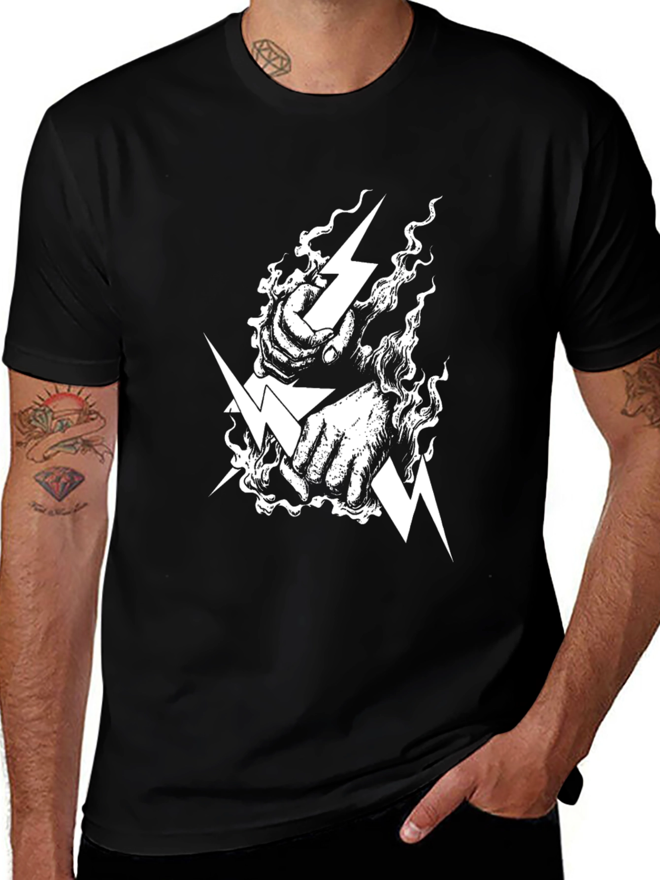 Electric Fist Graphic T-Shirt - Rock Concert Ready