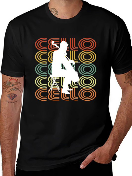 Vintage Cello Player T-Shirt - Retro Music Tee