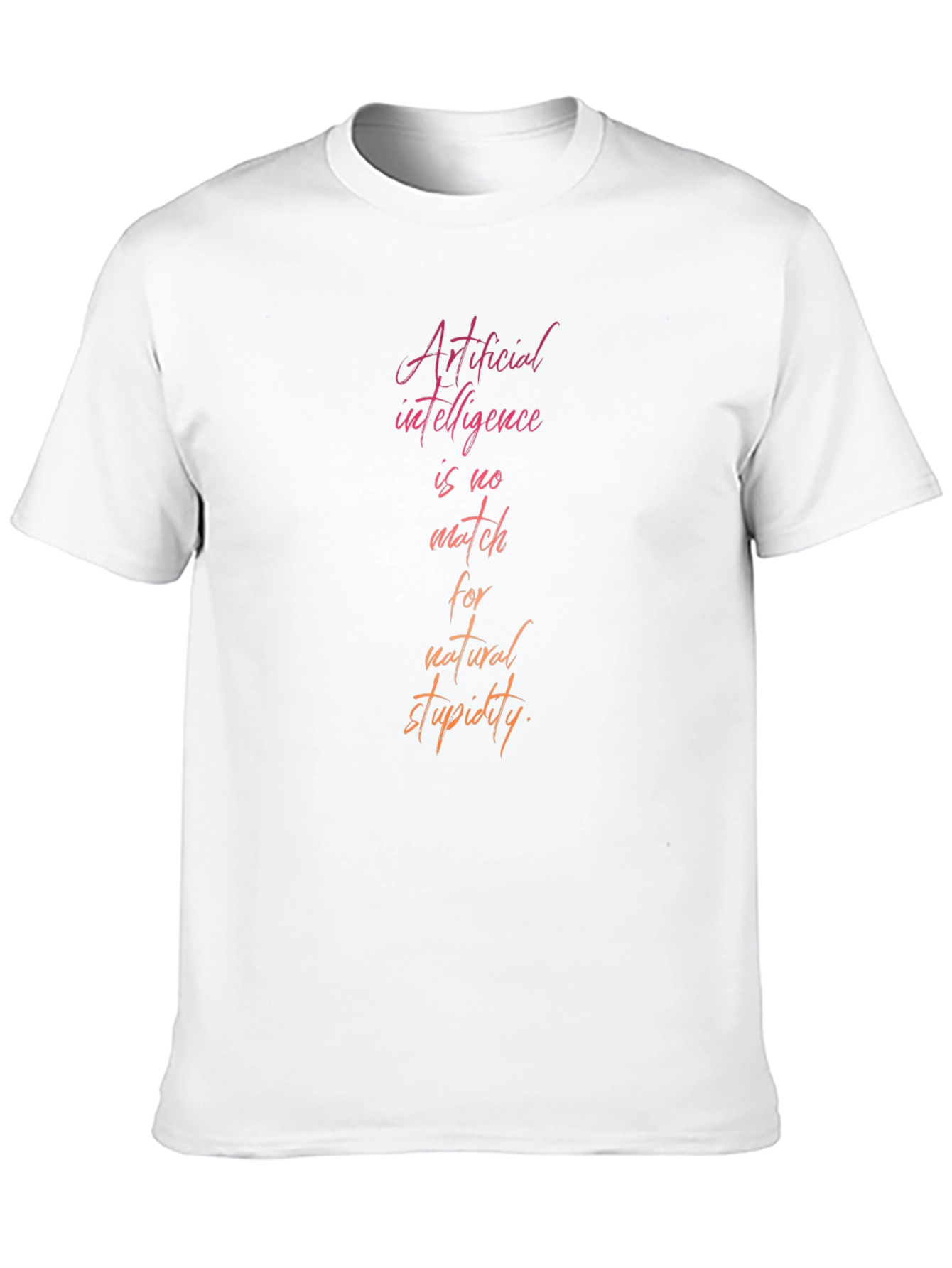 AI vs. Stupidity Graphic Tee - Black Cotton