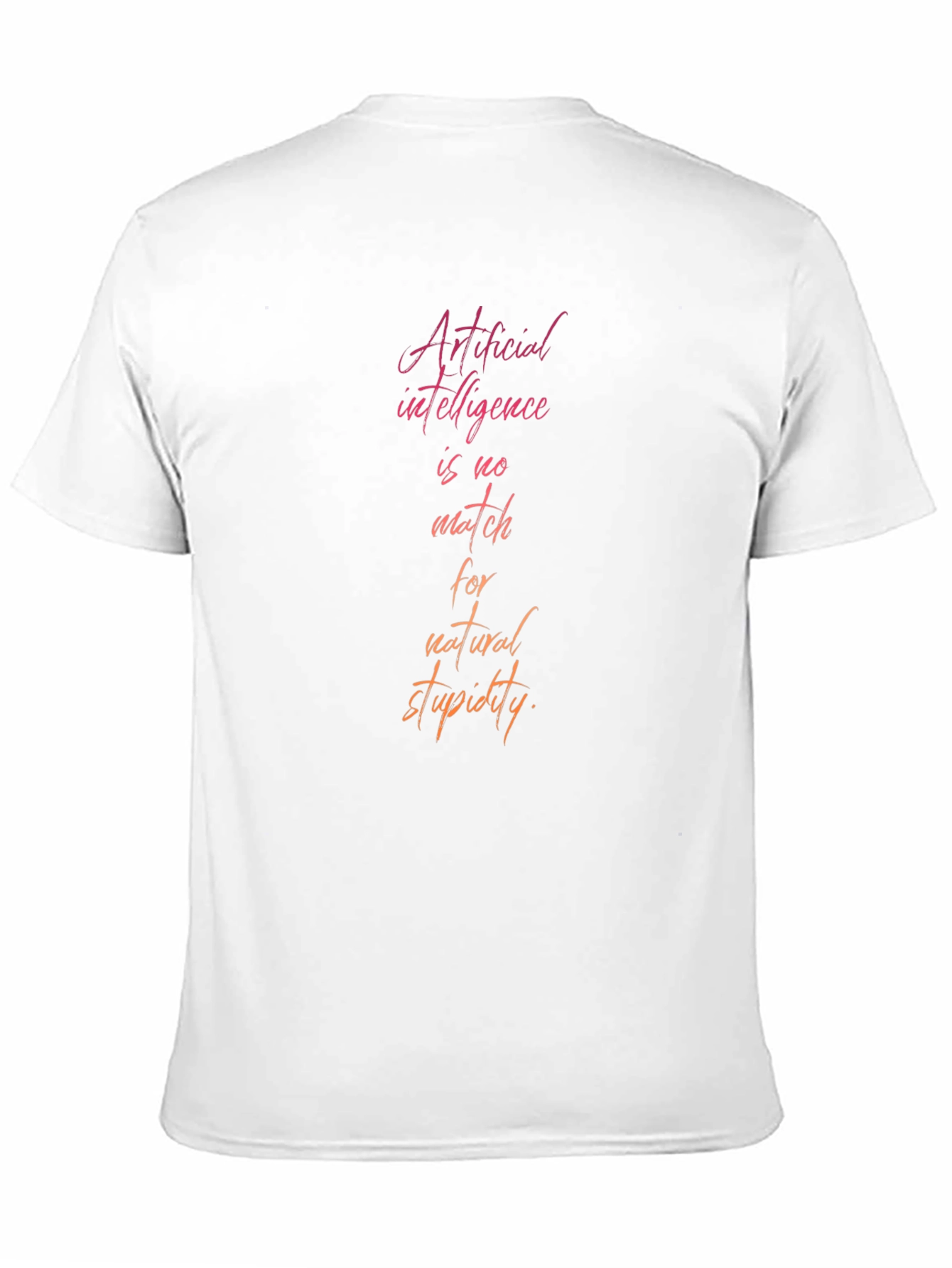 AI vs. Stupidity Graphic Tee - Black Cotton