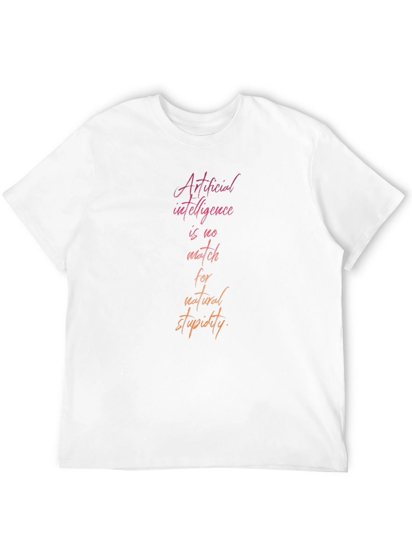 AI vs. Stupidity Graphic Tee - Black Cotton