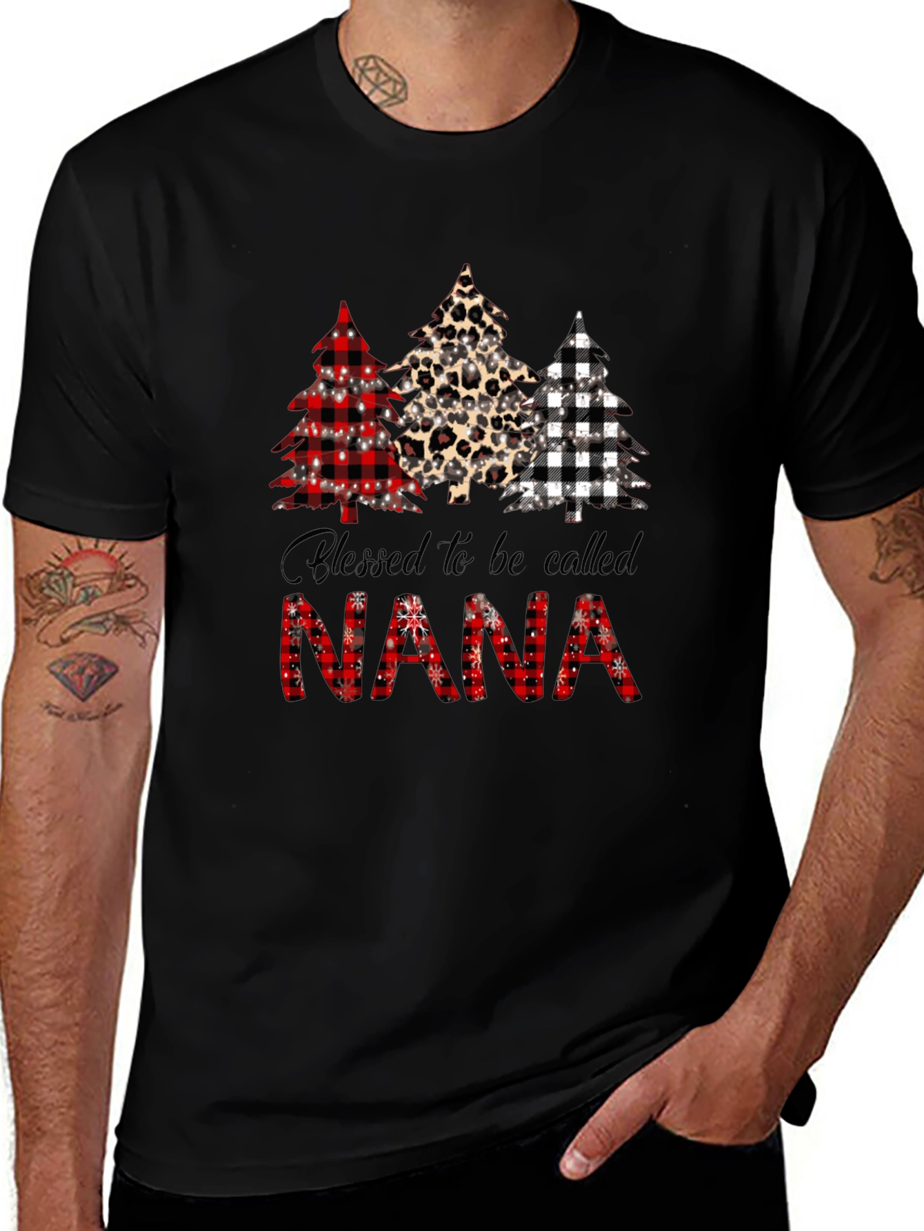 Blessed to be Called Nana Christmas Tree Shirt