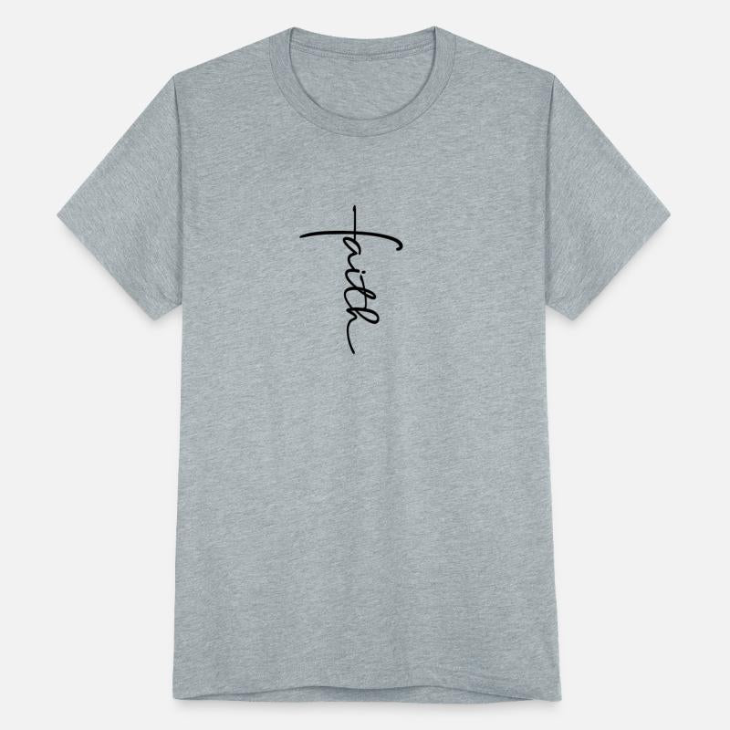 FAITH CROSS SCRIPT QUOTES SAYINGS T-SHIRTS & GIFTS
