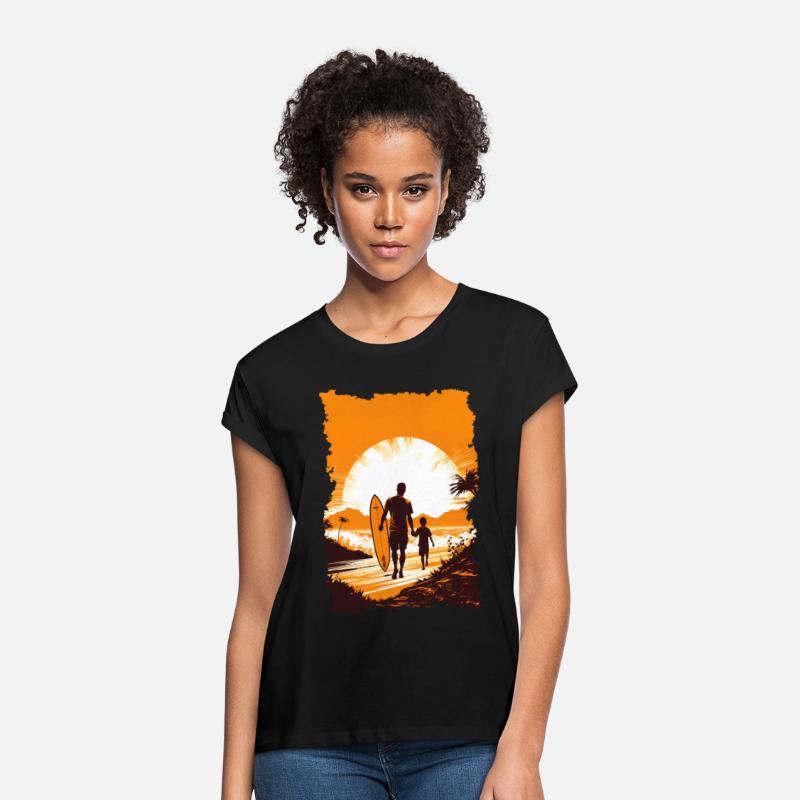 Father And Son Surfing Surfer Father's Day Gift