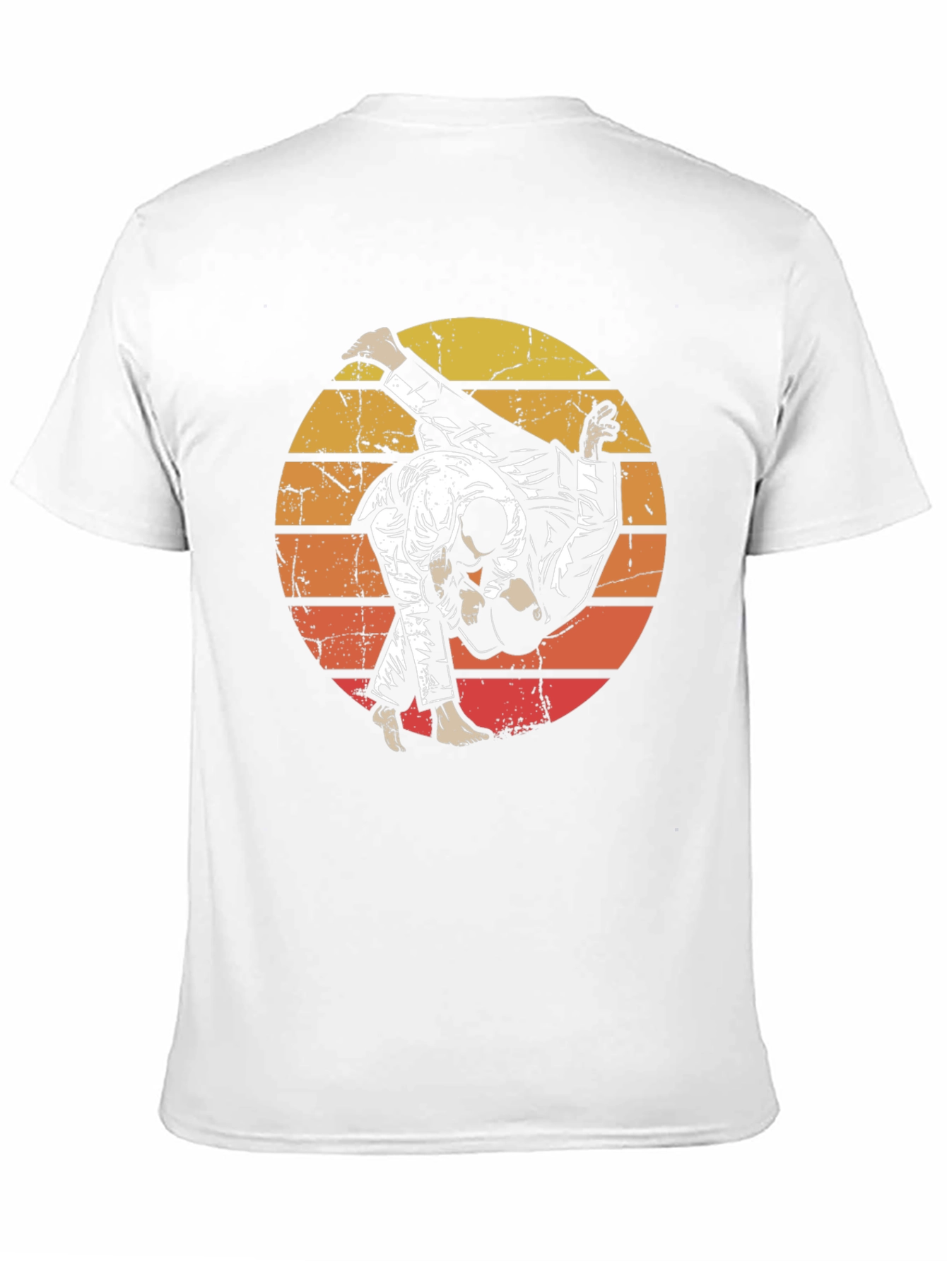Judo Sunset Graphic Black T-Shirt