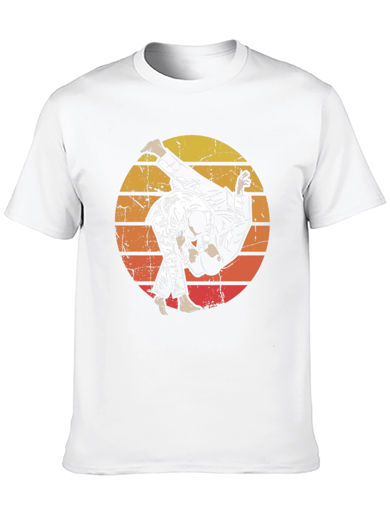 Judo Sunset Graphic Black T-Shirt