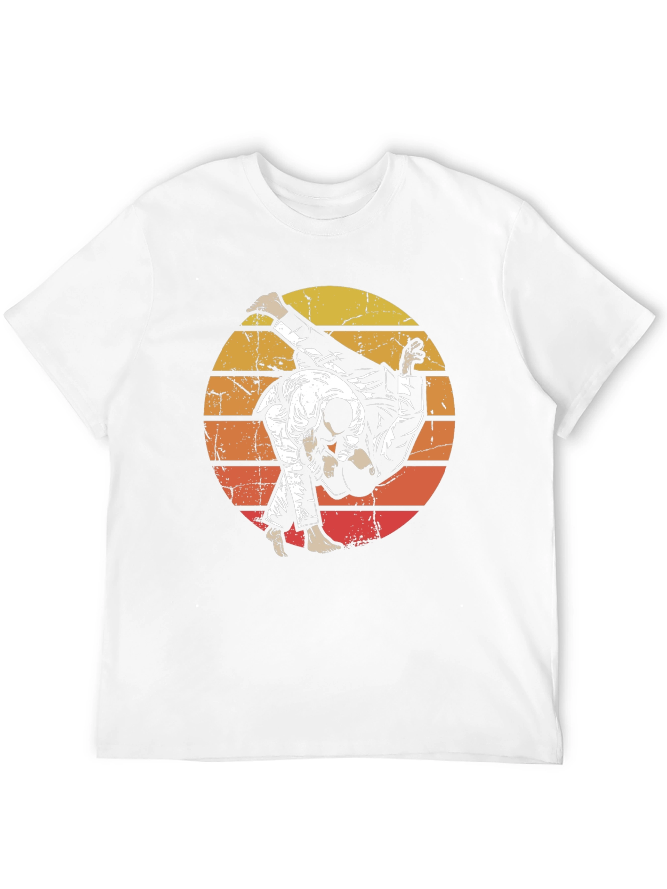 Judo Sunset Graphic Black T-Shirt