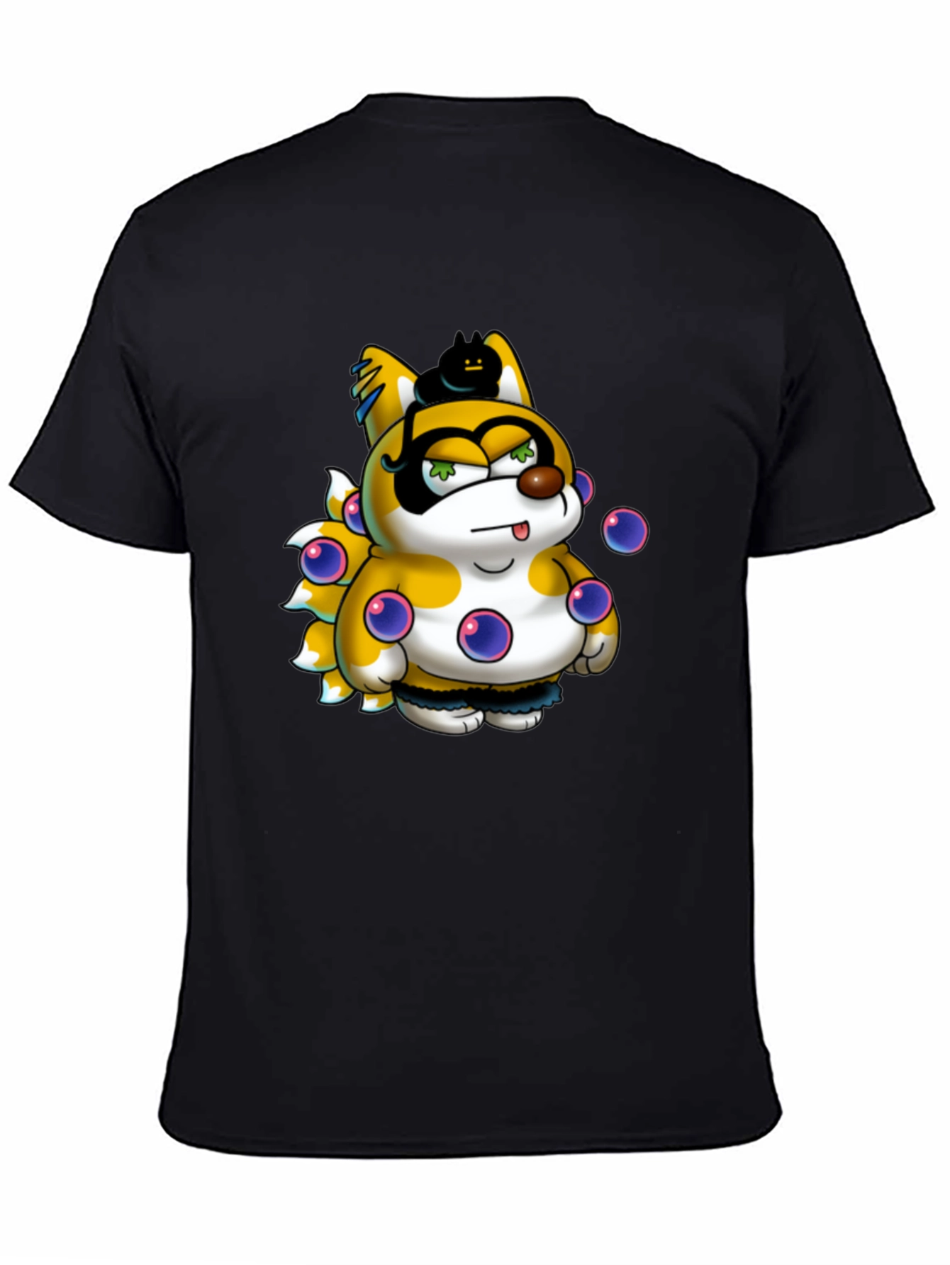 Cartoon Character Graphic Print Black T-Shirt