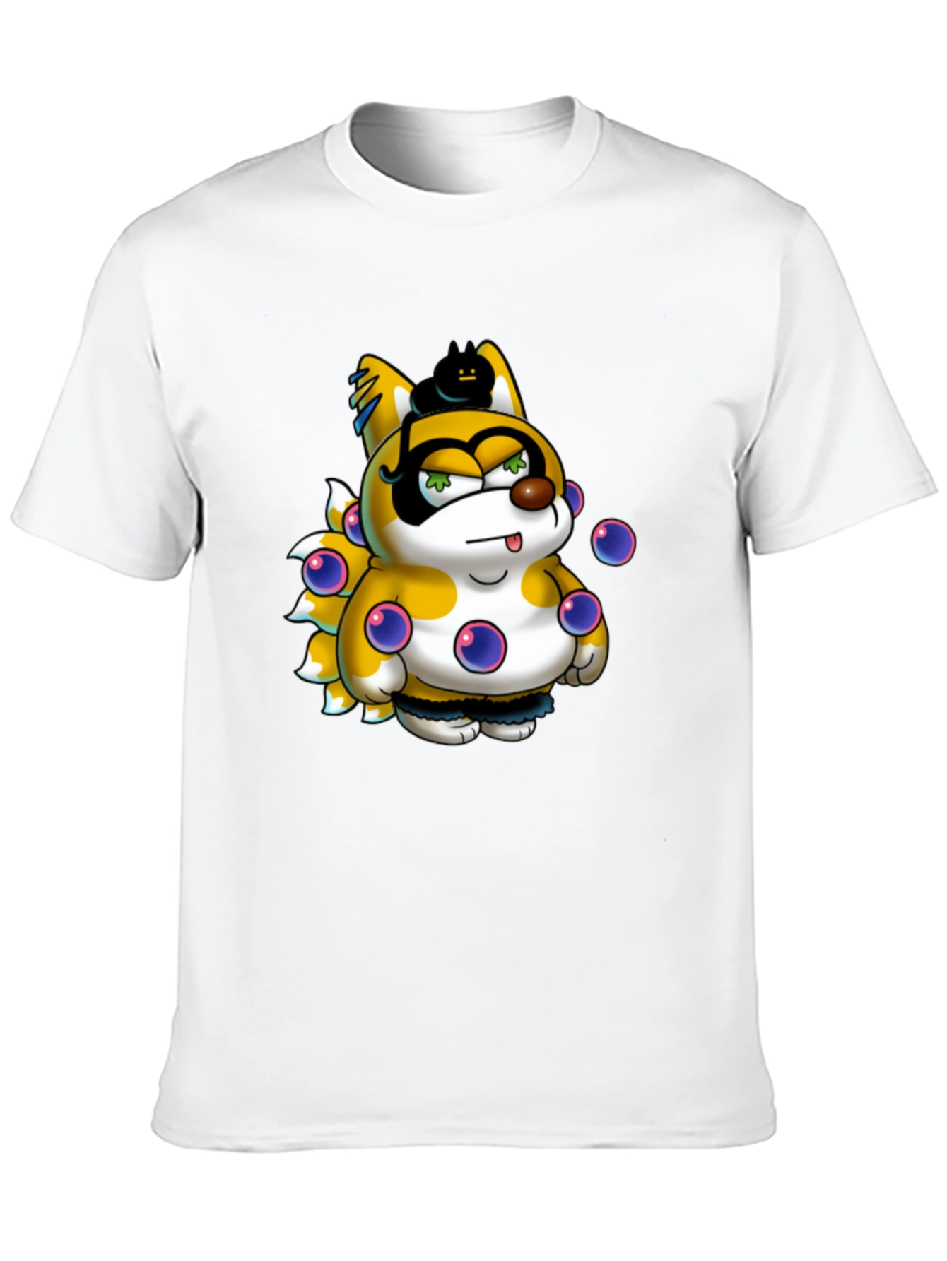 Cartoon Character Graphic Print Black T-Shirt