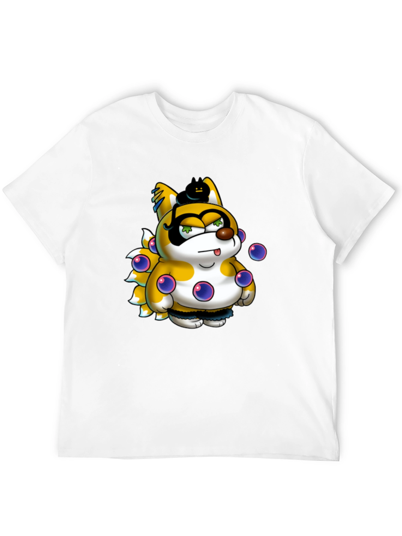 Cartoon Character Graphic Print Black T-Shirt