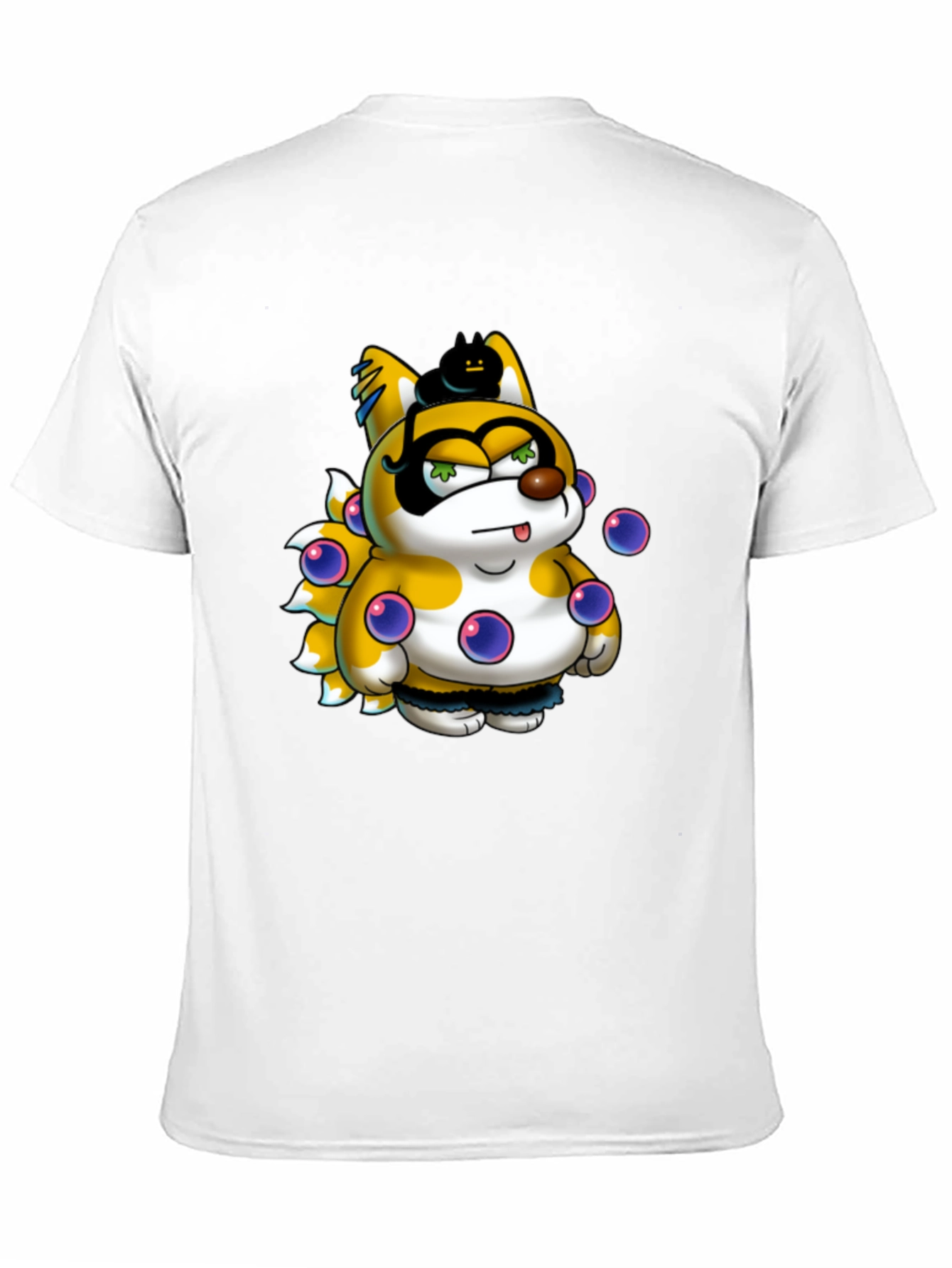 Cartoon Character Graphic Print Black T-Shirt