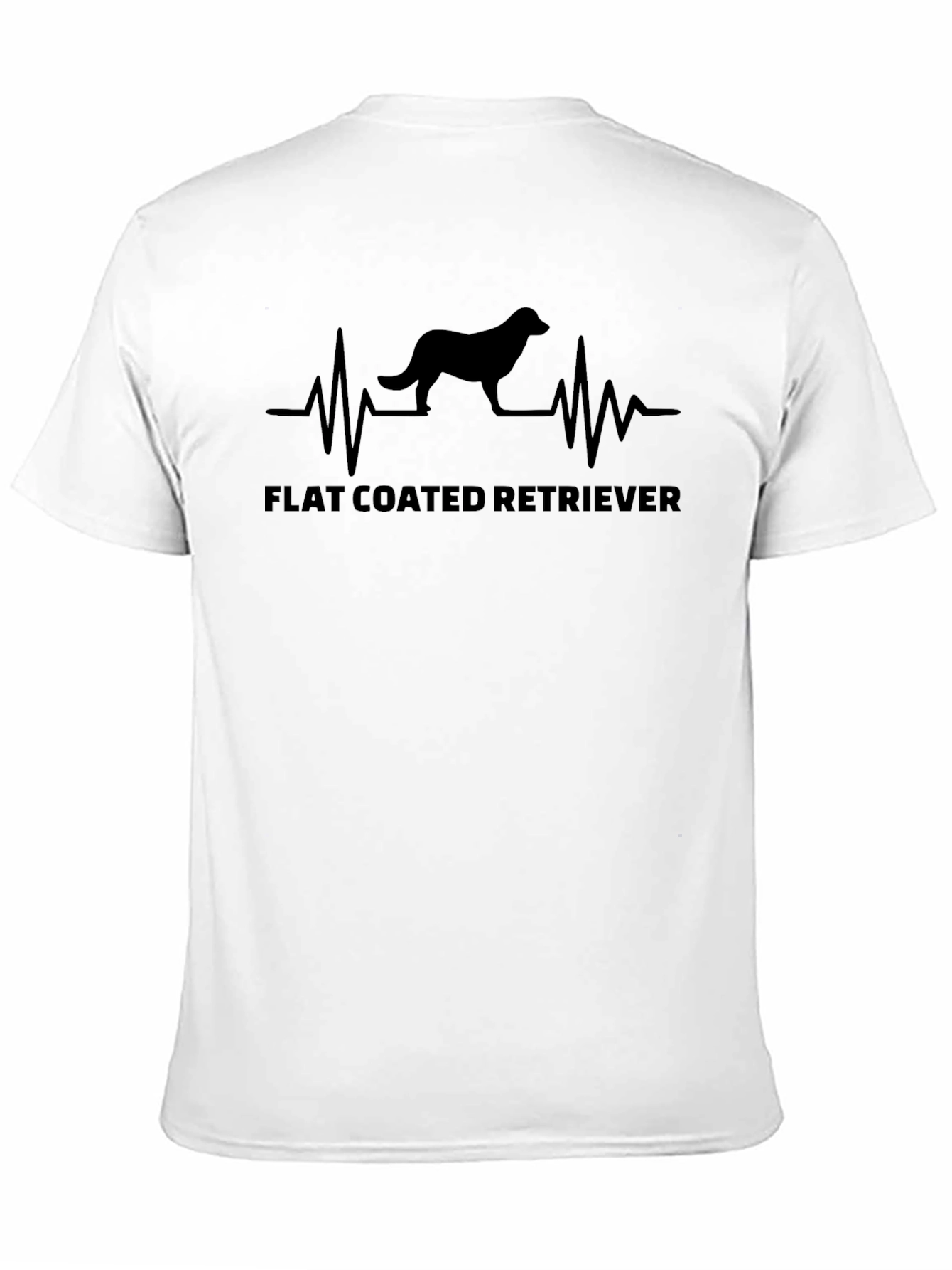 Flat Coated Retriever Heartbeat Graphic Tee