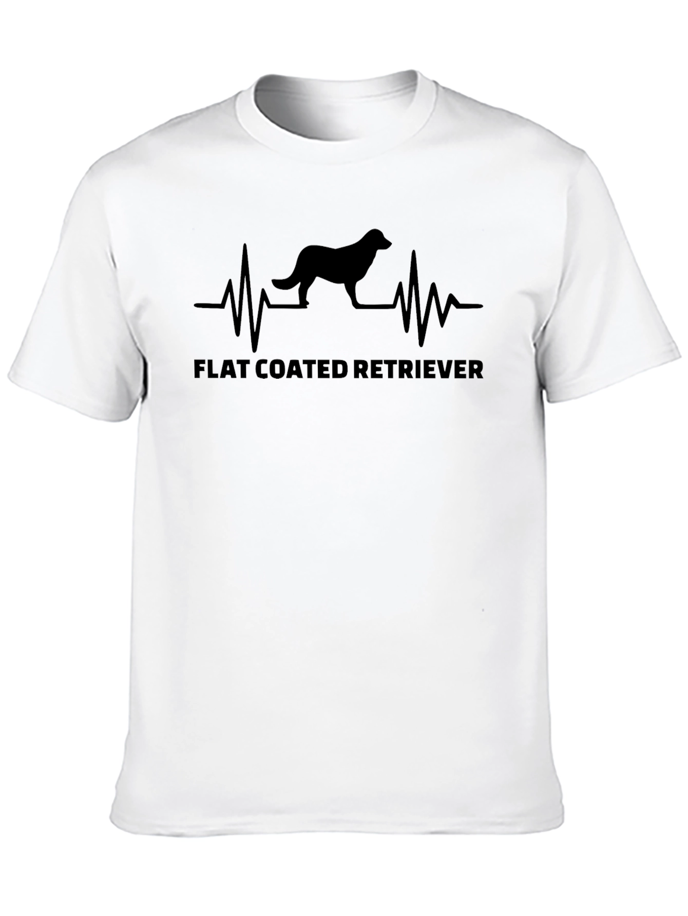 Flat Coated Retriever Heartbeat Graphic Tee