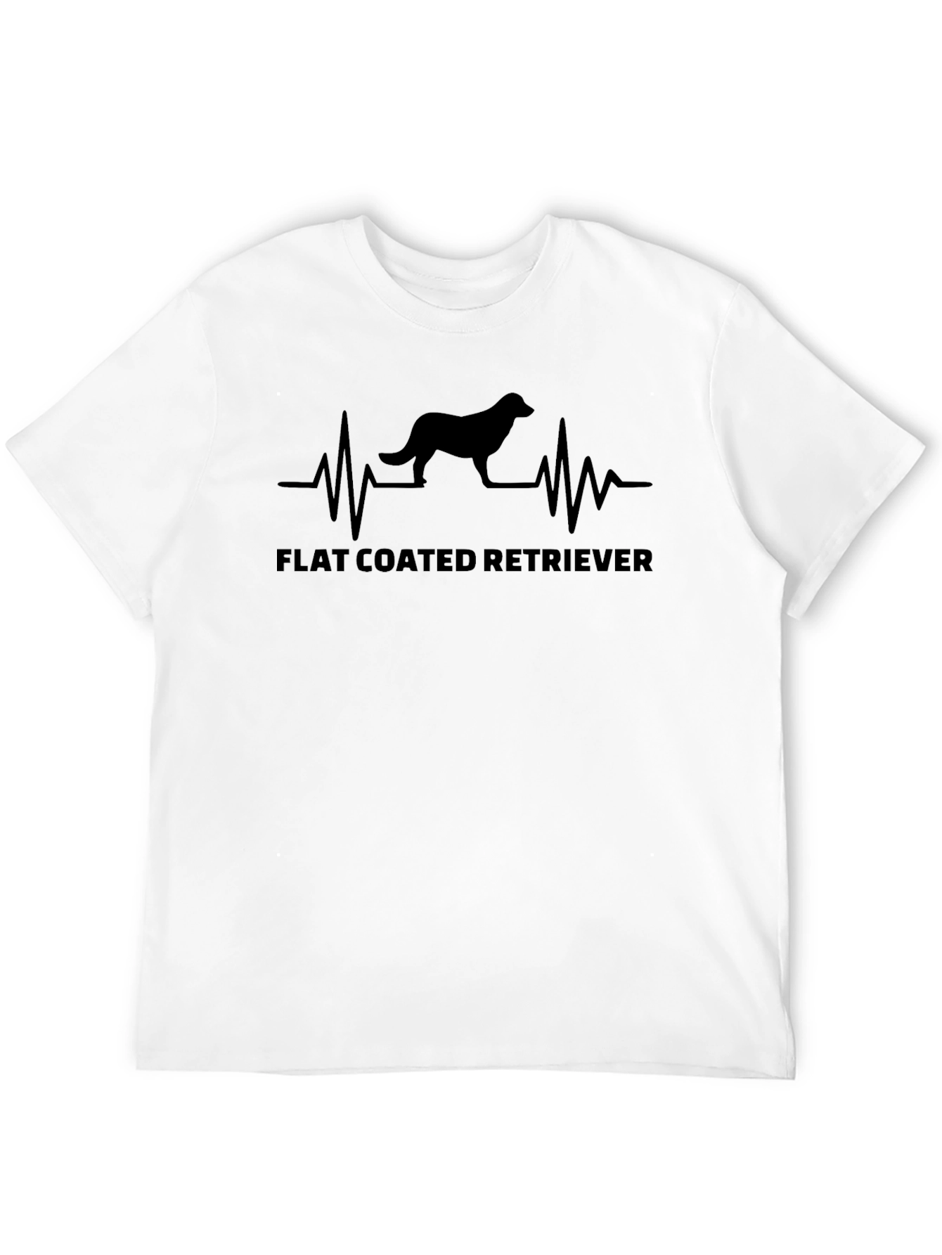 Flat Coated Retriever Heartbeat Graphic Tee