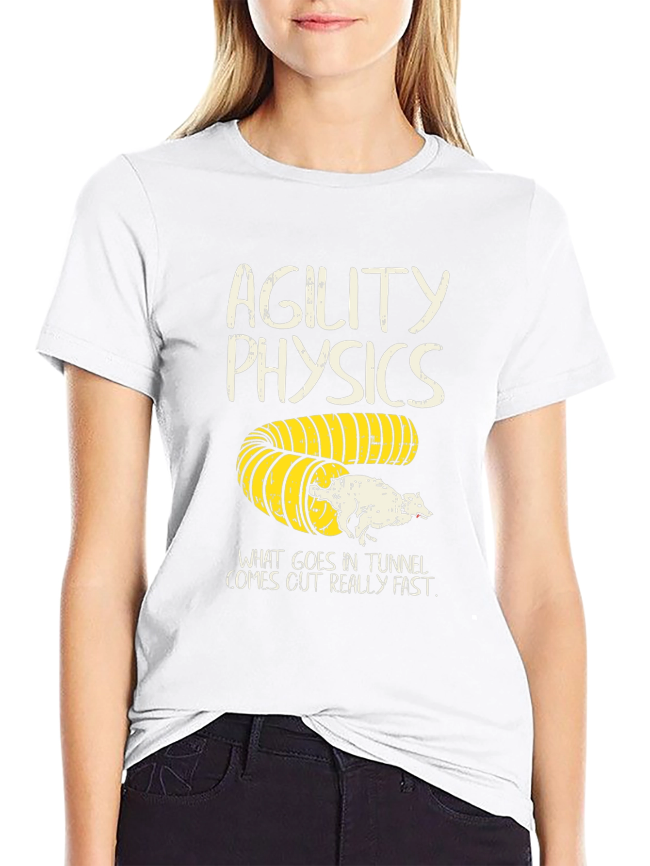 Agility Physics Dog T-Shirt - Tunnel Fun