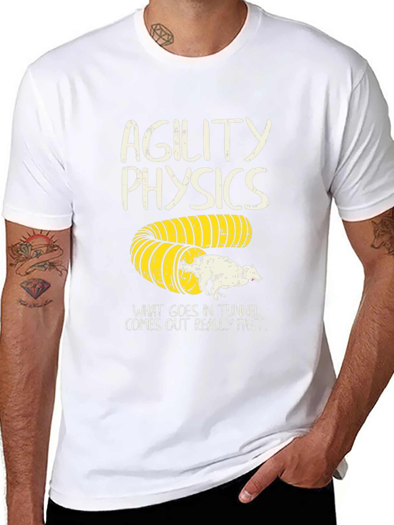 Agility Physics Dog T-Shirt - Tunnel Fun