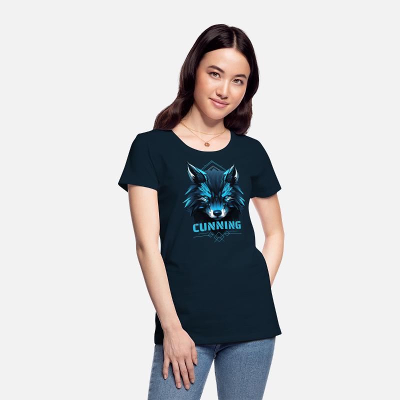 Fierce Blue Wolf with Geometric Details