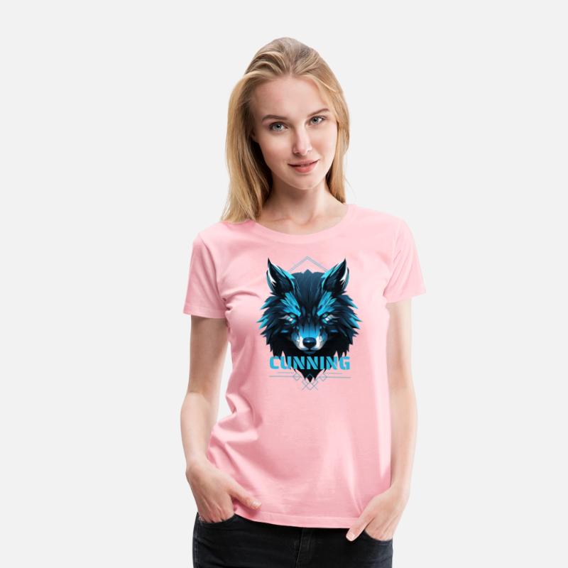 Fierce Blue Wolf with Geometric Details