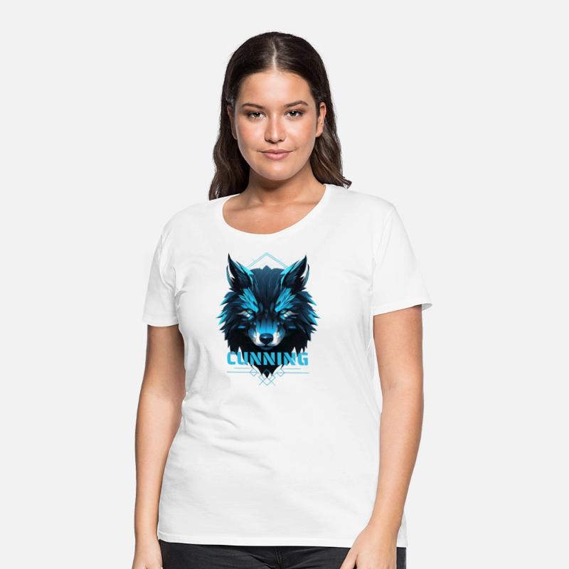 Fierce Blue Wolf with Geometric Details