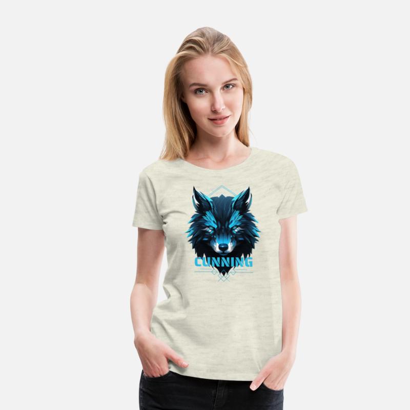 Fierce Blue Wolf with Geometric Details