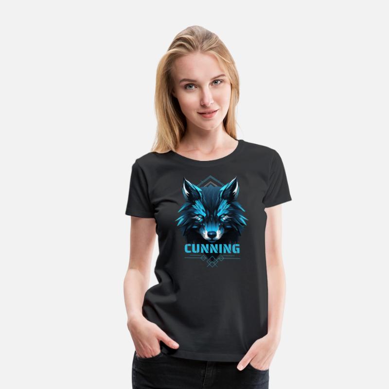 Fierce Blue Wolf with Geometric Details