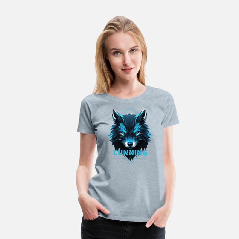 Fierce Blue Wolf with Geometric Details