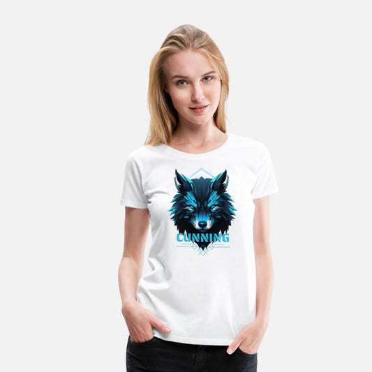 Fierce Blue Wolf with Geometric Details