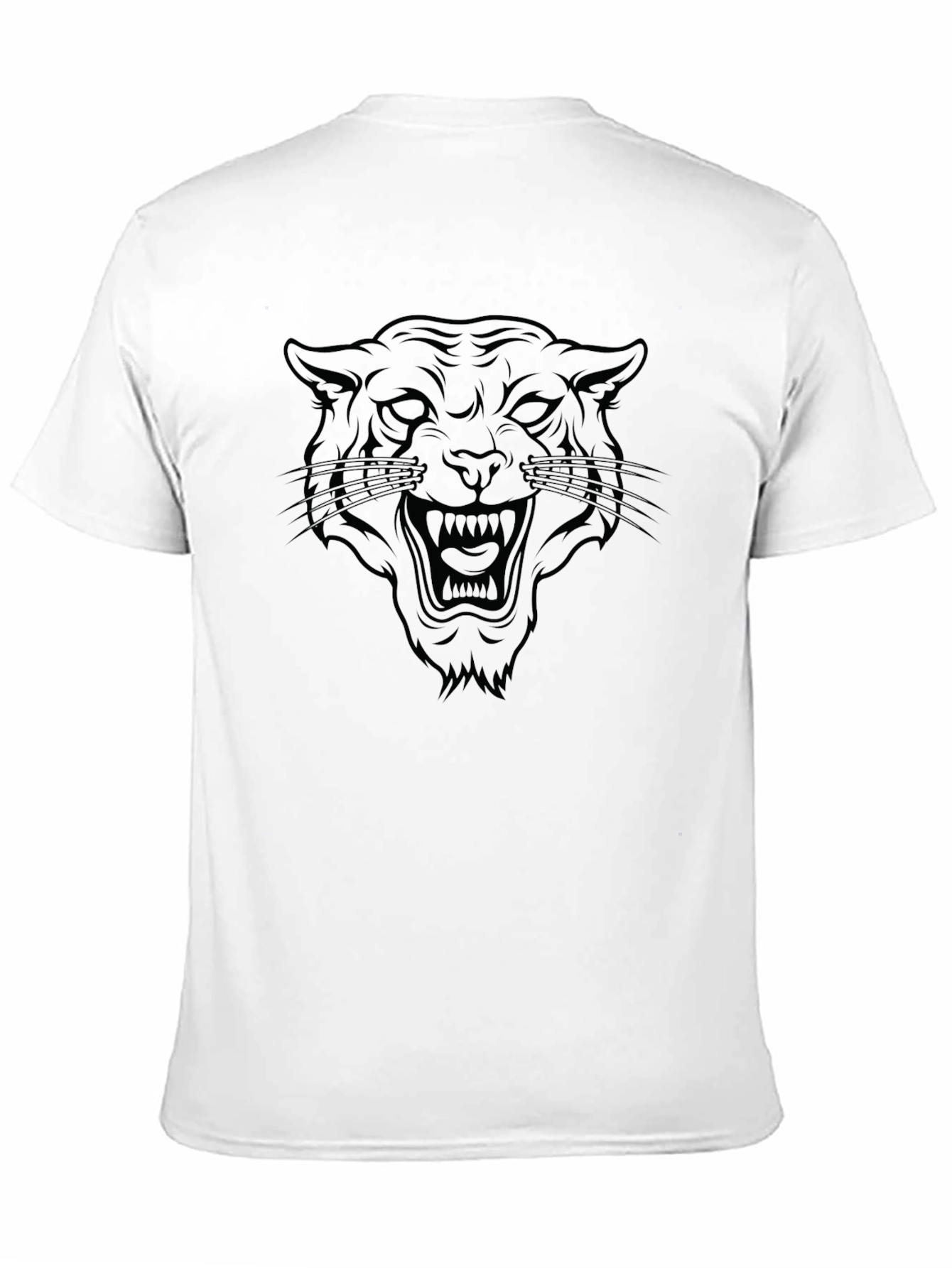 Black T-Shirt with Panther Graphic