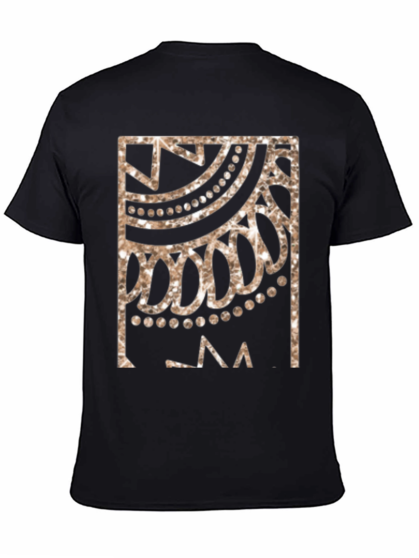 Geometric Design Black T-Shirt