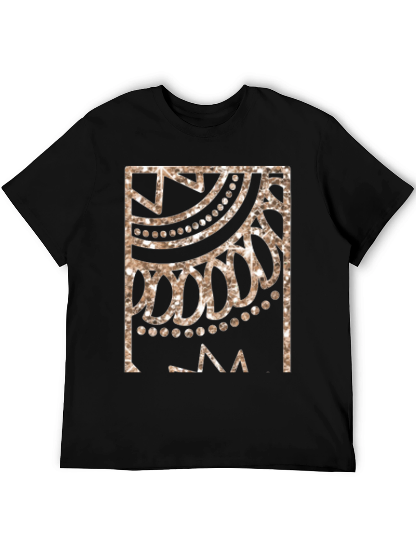 Geometric Design Black T-Shirt